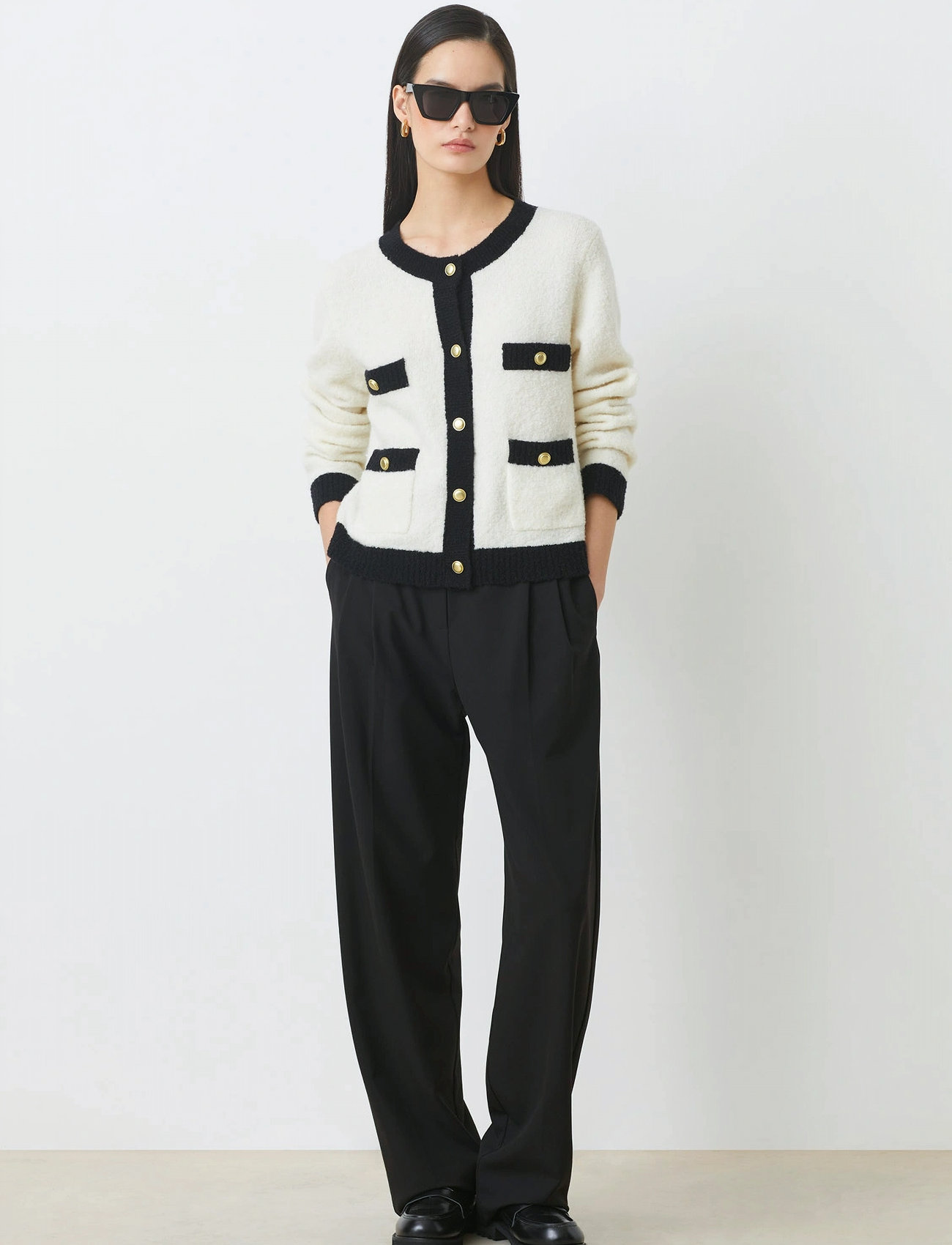 SUNCOO Paris Gabili, M, Cream, Strik > Cardigans, Dame