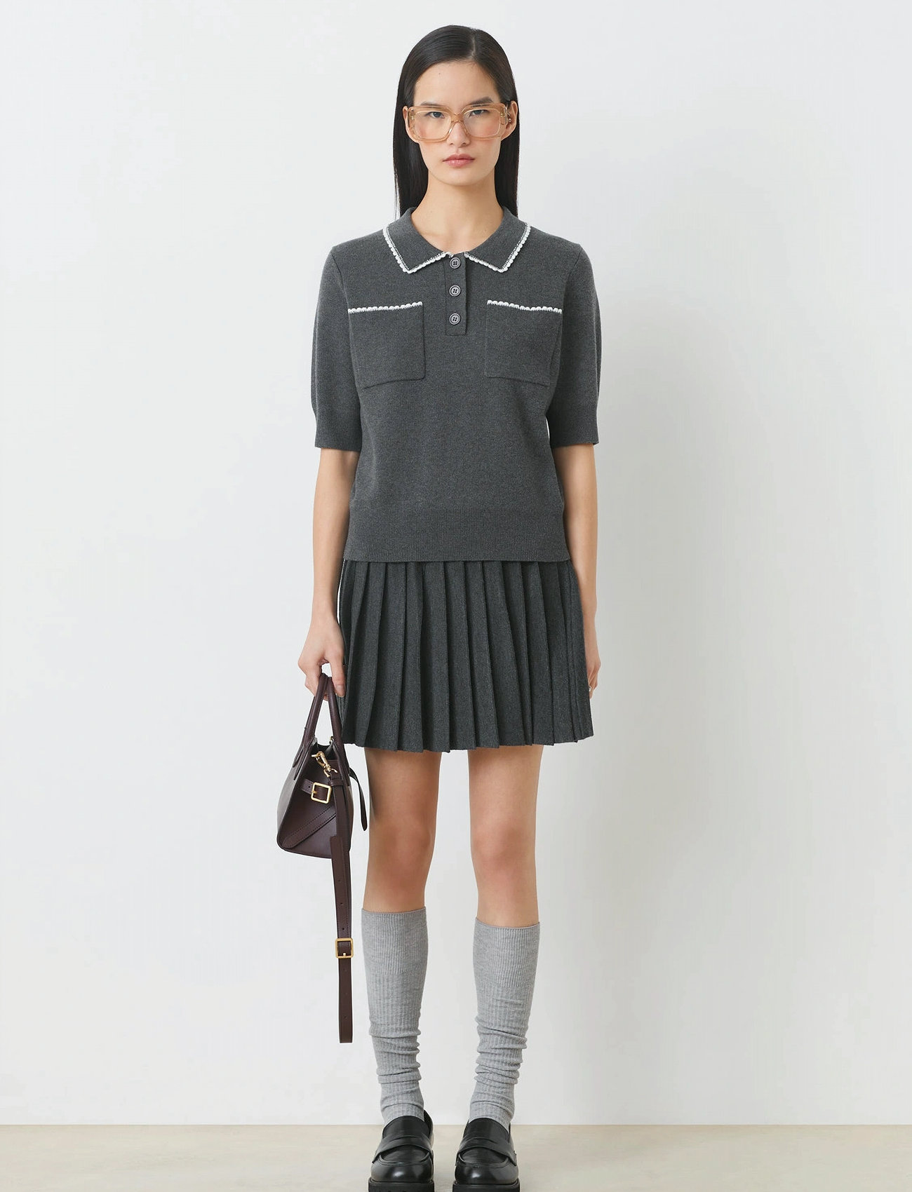 SUNCOO Paris Falda, XS, Grey, Nederdele > Korte Nederdele, Dame