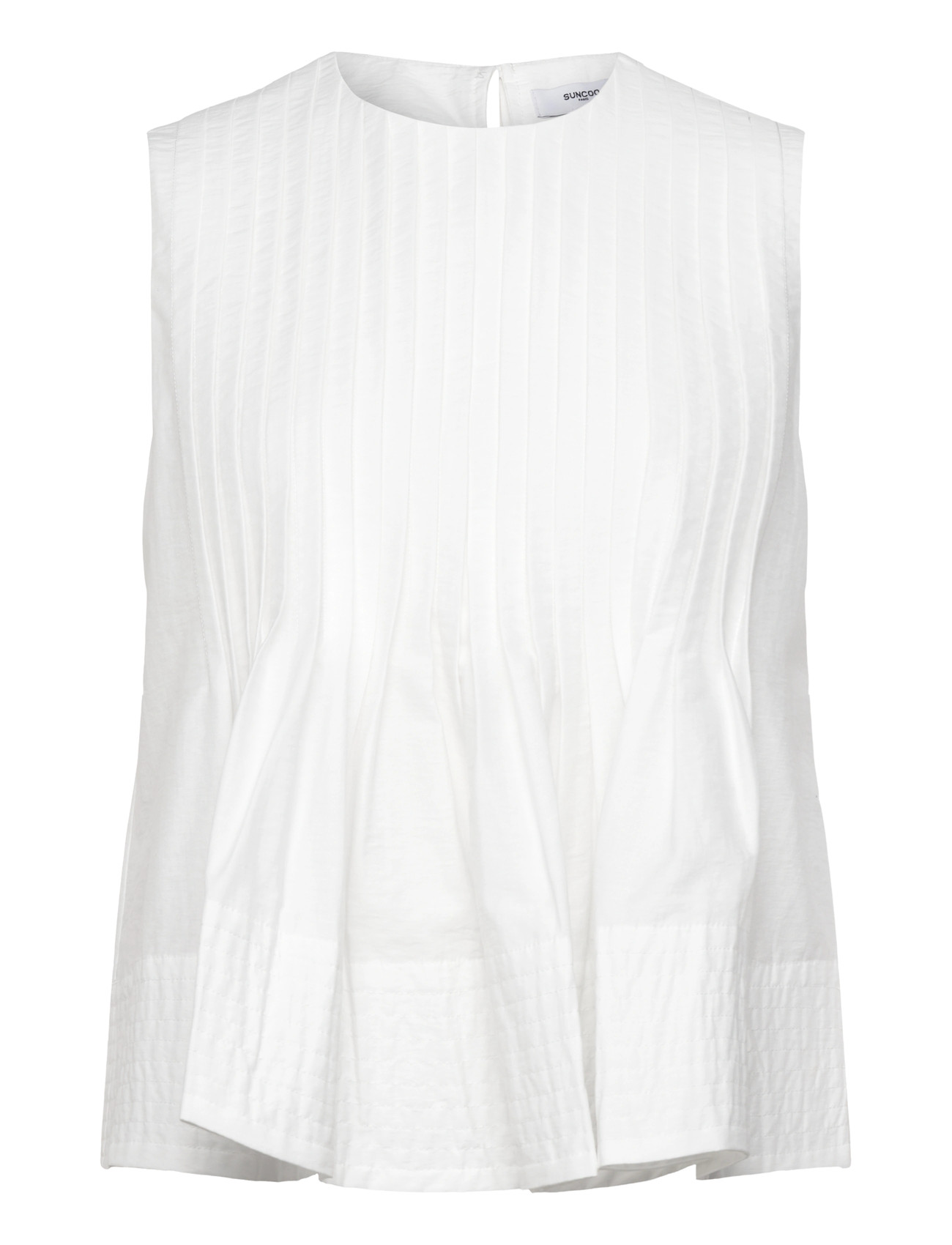 SUNCOO Paris Luigi, L, White, Bluser > Uden Ærmer, Dame