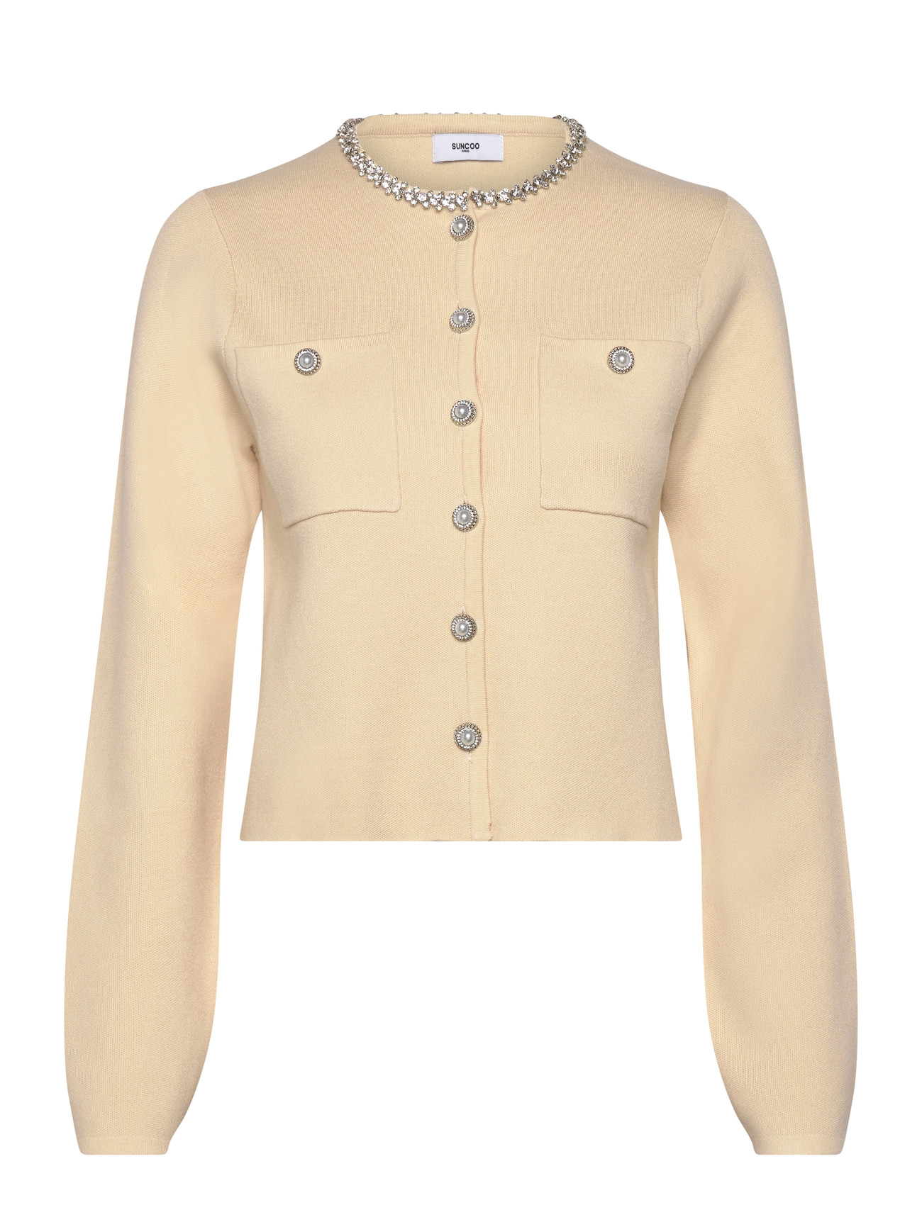 SUNCOO Paris Gabriel, M, Cream, Strik > Cardigans, Dame
