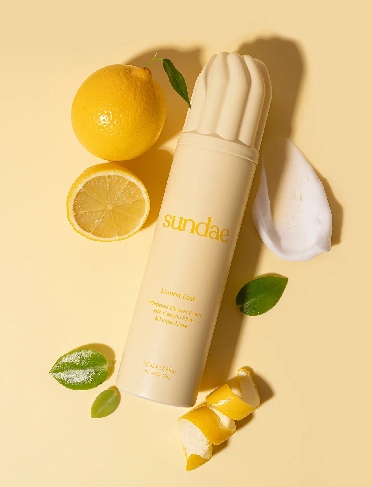 Sundae Body Whipped Shower Foam, 265 ml, Yellow, Krop > Bad Og Brusebad, Dame