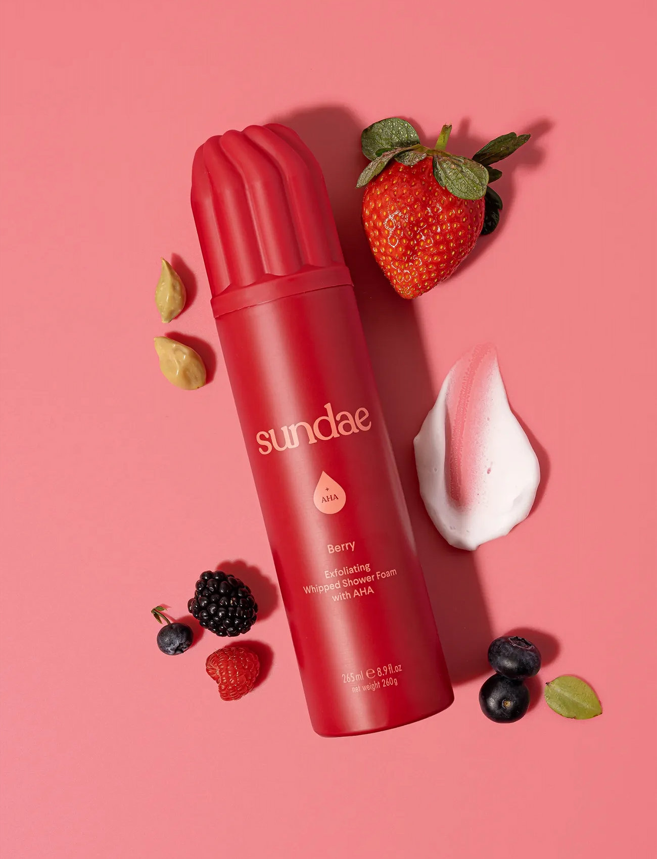 Sundae Body Whipped Shower Foam, 265 ml, Red, Krop > Bad Og Brusebad, Dame