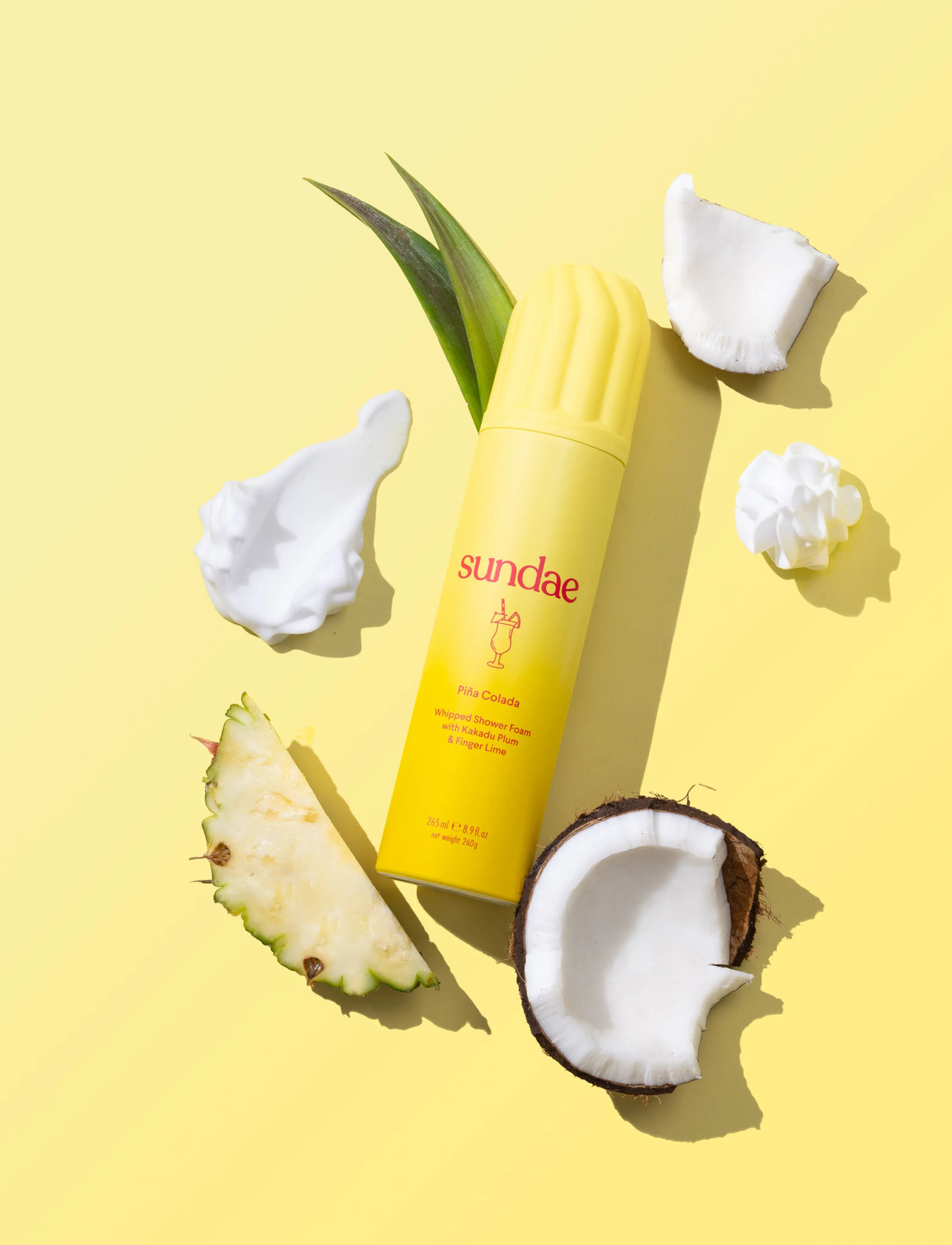 Sundae Body Whipped Shower Foam, 265 ml, Yellow, Krop > Bad Og Brusebad, Dame