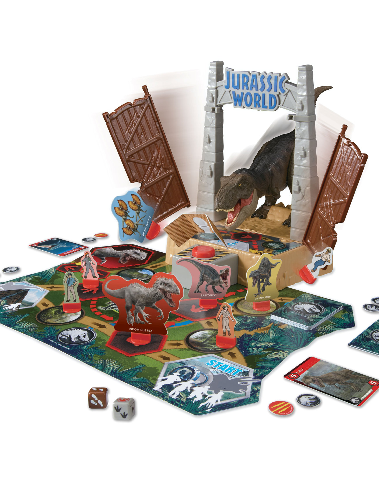 Epoch Games Jurassic World T-Rex Escape, One Size, Multi/patterned, Legesæt Og Actionfigurer > Legesæt, Børn