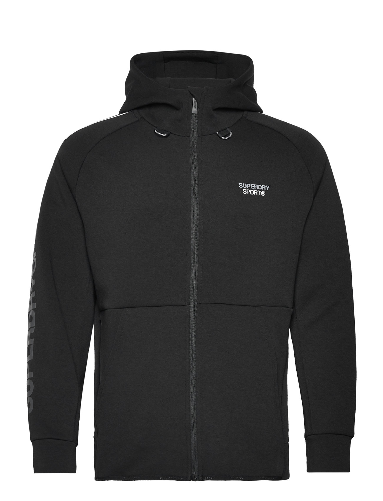 Sport Tech Logo Loose Zip Hood Black Superdry Sport