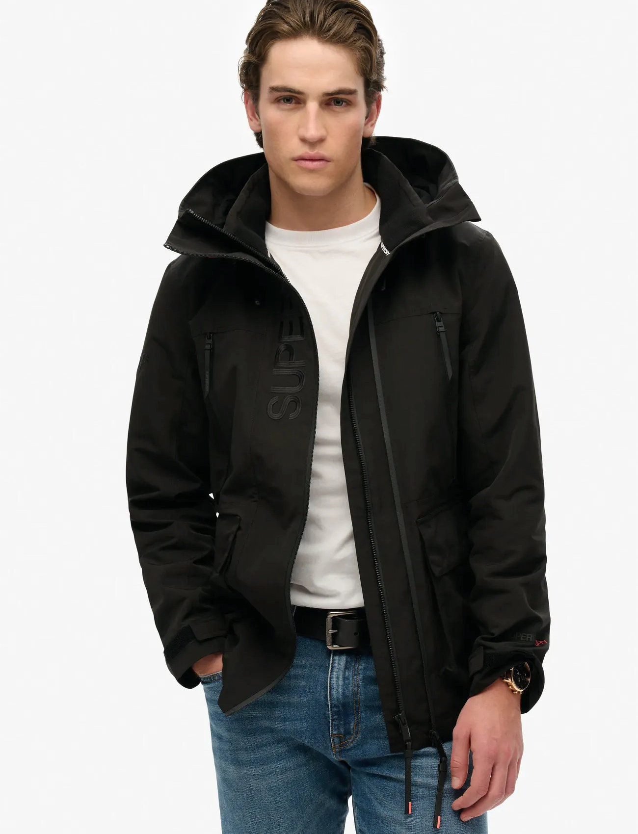 Superdry Sport Hood Ultimate Emb Windbreaker, M, Black, Jakker > Parkaer, Herre