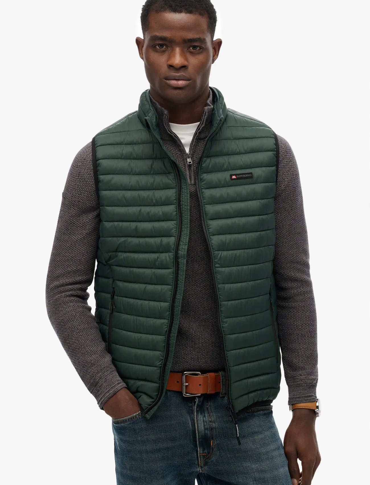 Superdry Sport Fuji Lite Padded Gilet, XL, Green, Sport > Veste, Herre