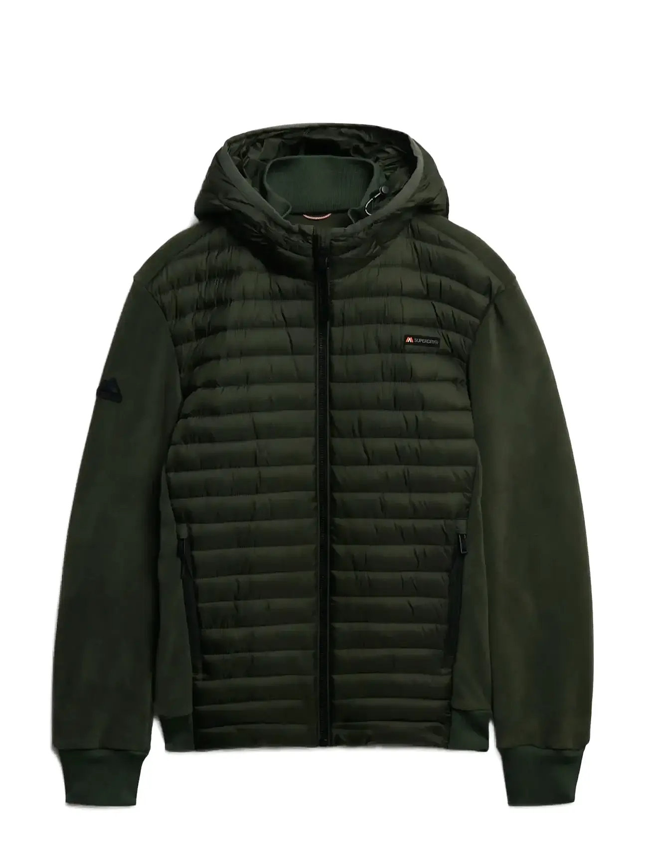 SUPERDRY SPORT Hood Storm Fleece Hybrid Jkt Khaki - XXL - Herren