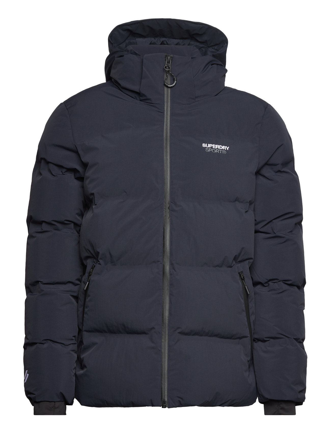 Superdry Sport Hooded Boxy Puffer Jacket Marinblå