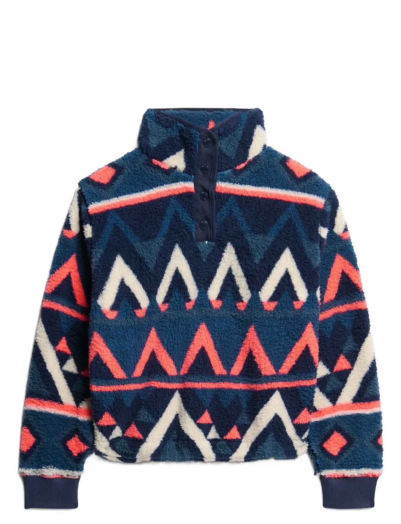 SUPERDRY SPORT Super Soft Printed Henley Navy - XL - Damen