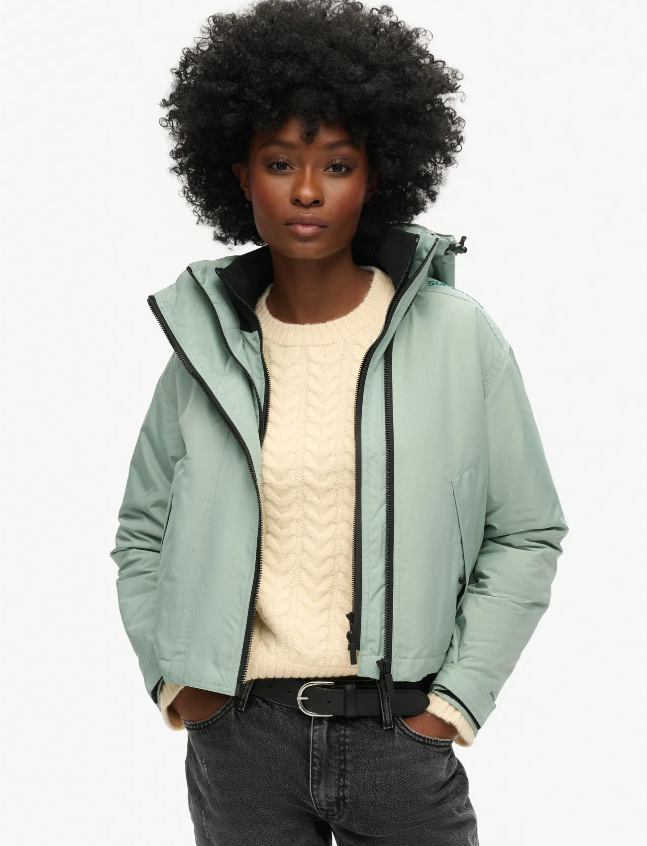 Superdry Sport Code Windcheater Jacket, L, Green, Jakker > Vatteret Jakke, Dame