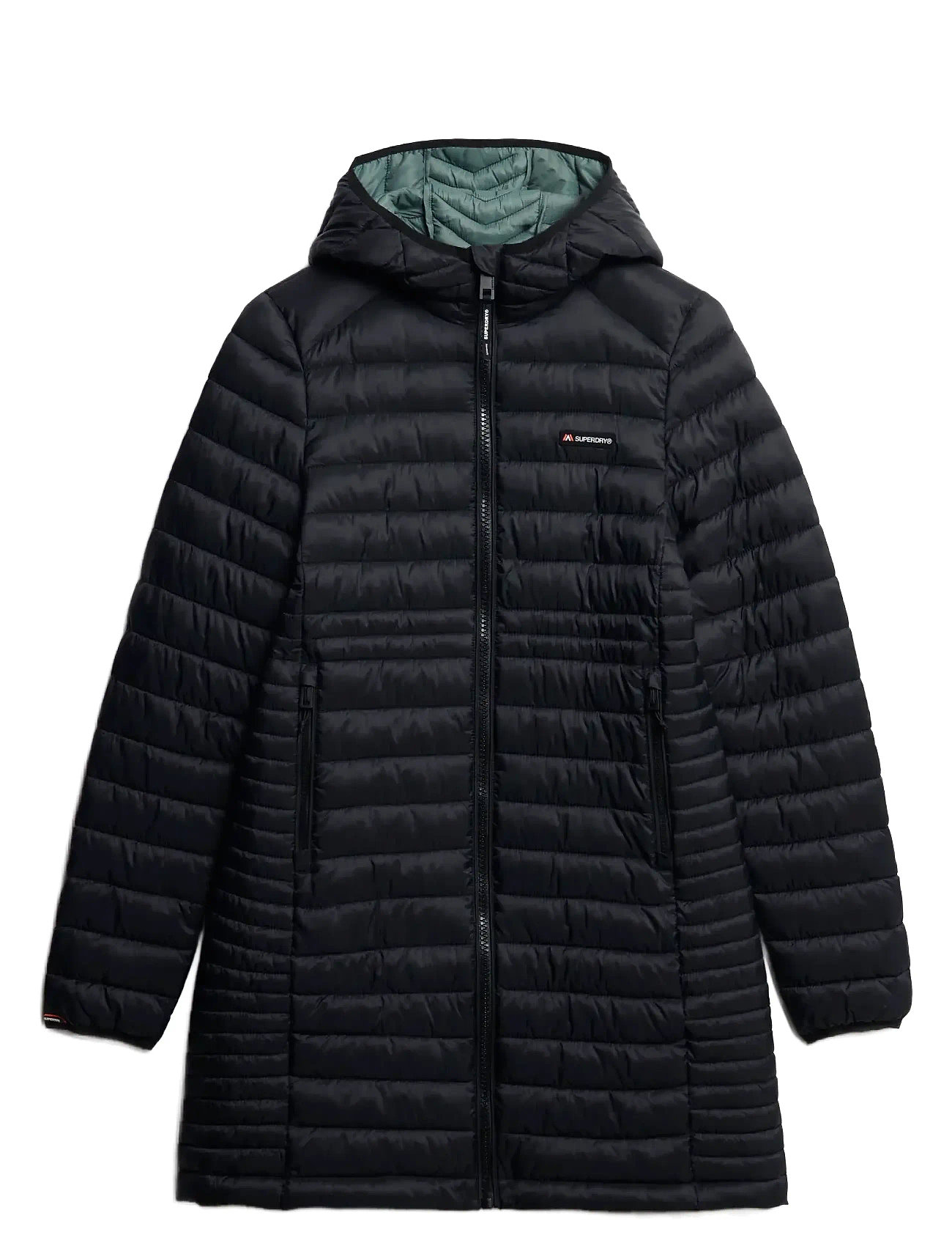 SUPERDRY SPORT Hood Fuji Lite Mid Gefüttert Jkt Schwarz - M - Damen