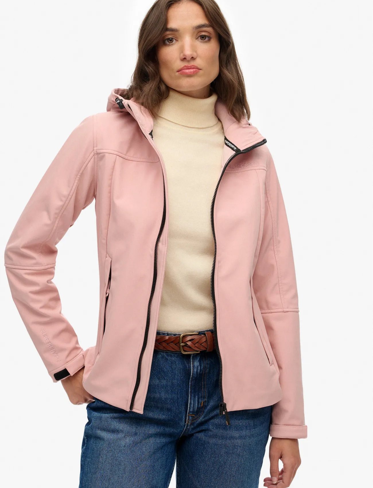 Superdry Sport Hooded Classic Trekker Jacket, M, Pink, Sport Jackets > Sport Outdoor Jackets, Dame