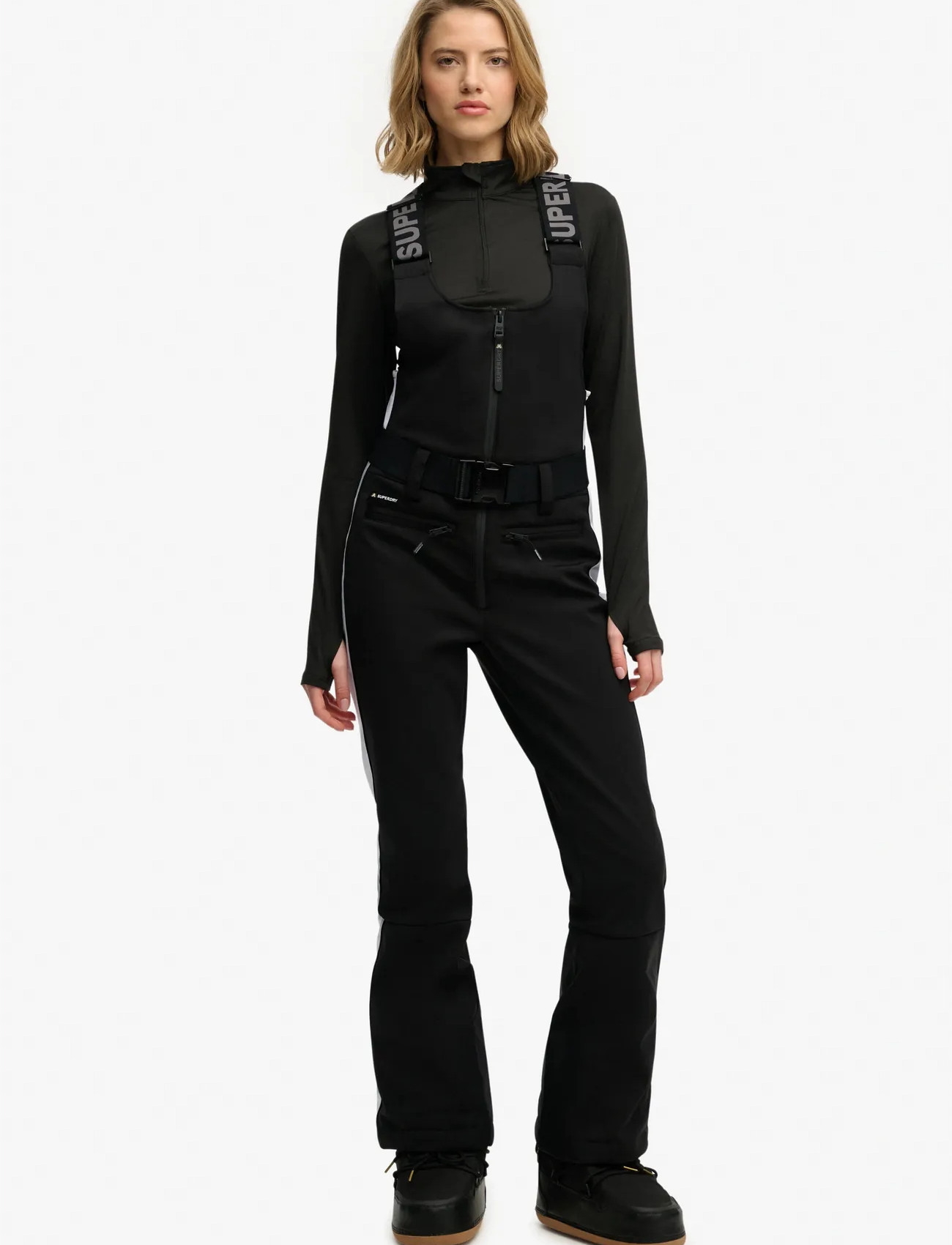 Superdry Sport Luxe Ski Dungaree, L, Black, Sport Overtøj > Sport Ski Pants, Dame