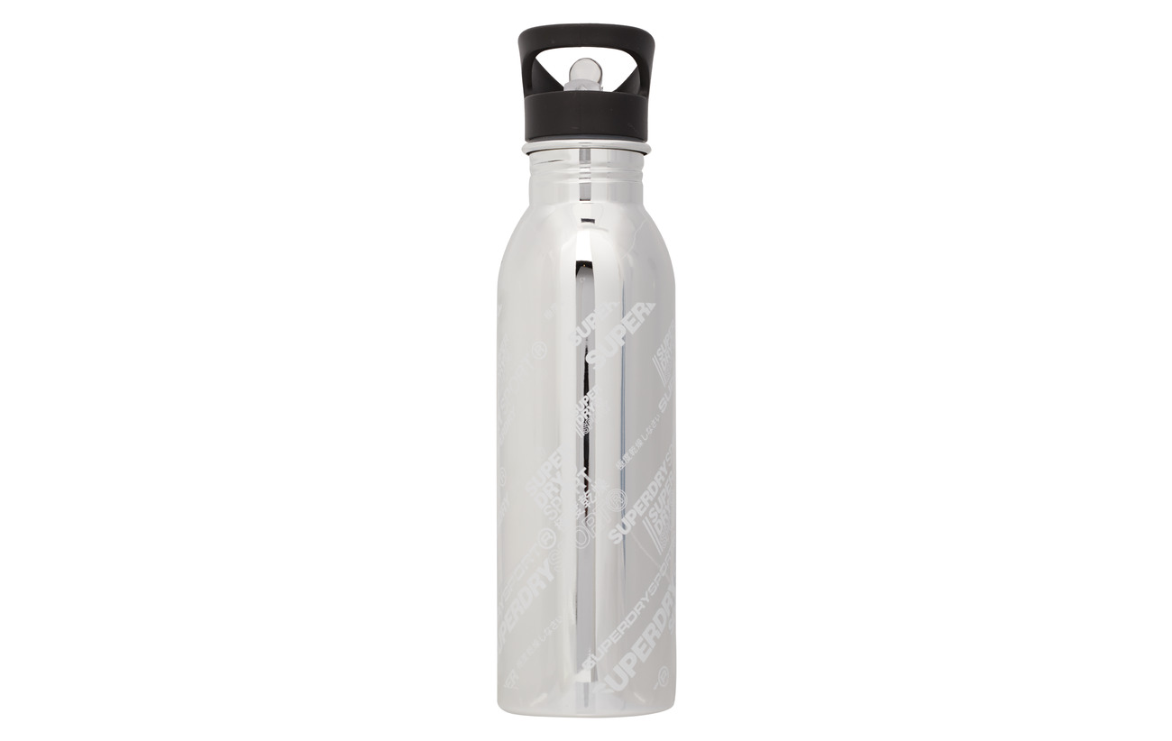 Superdry STAINLESS STEEL SPORTS BOTTLE - SILVER AOP CHROME