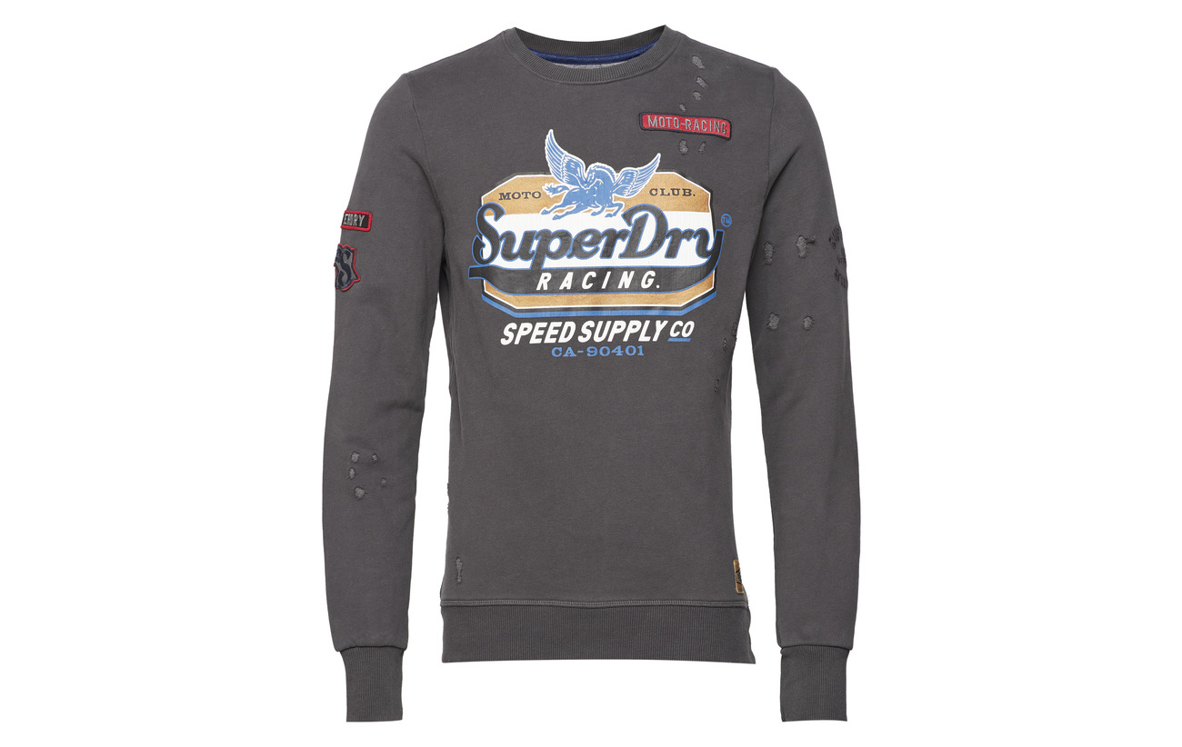 1334 Navy Superdry Crew Biker Custom xan58qX