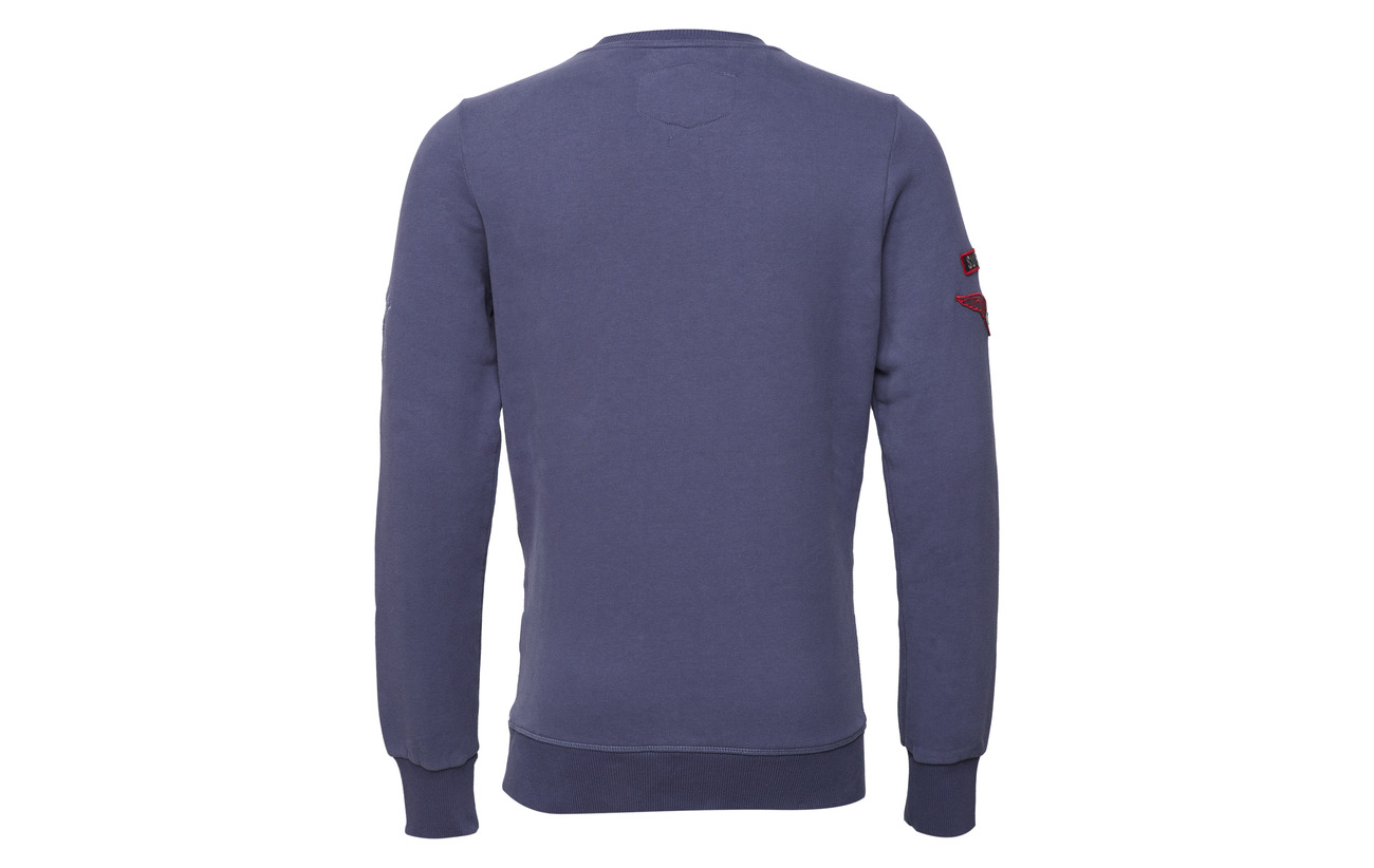 1334 Navy Superdry Crew Biker Custom xan58qX