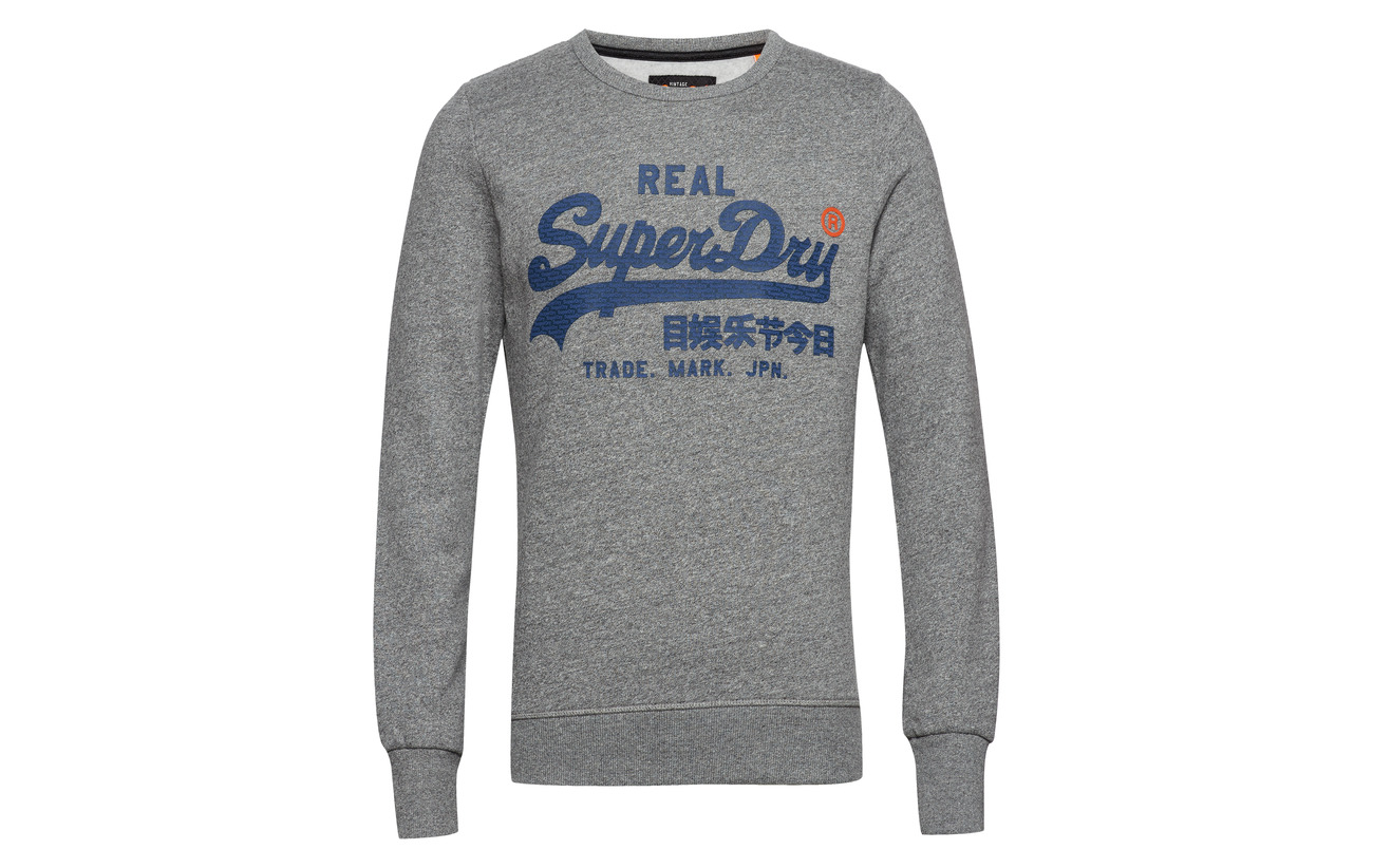 Vintage Cobalt Superdry Blast Crew Logo Blue Panel Stripe PwddxqSR