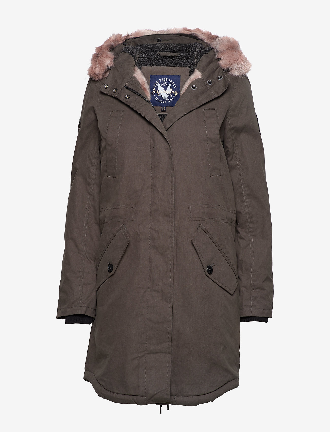 superdry frankie faux fur lined parka
