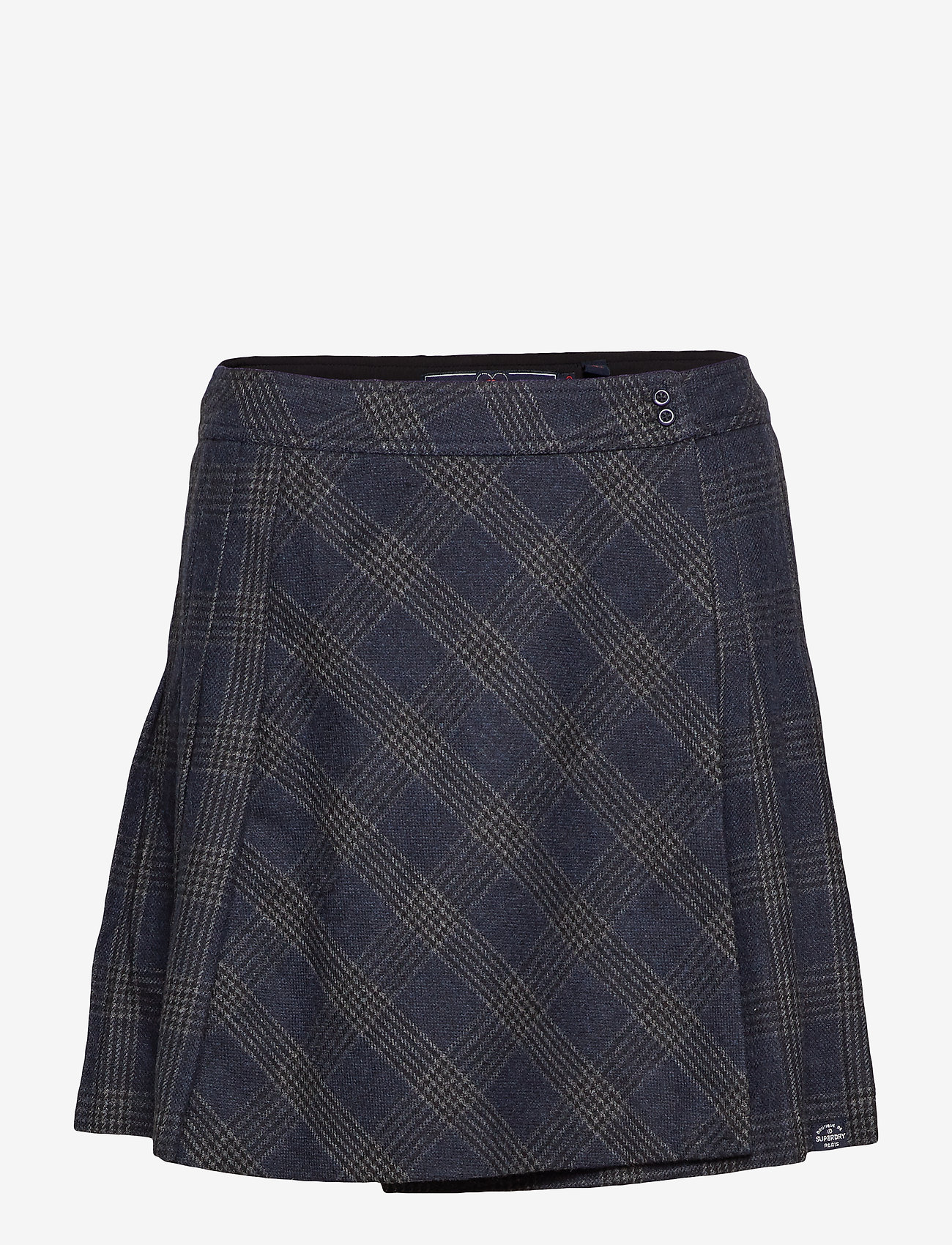 pleated tweed skirt