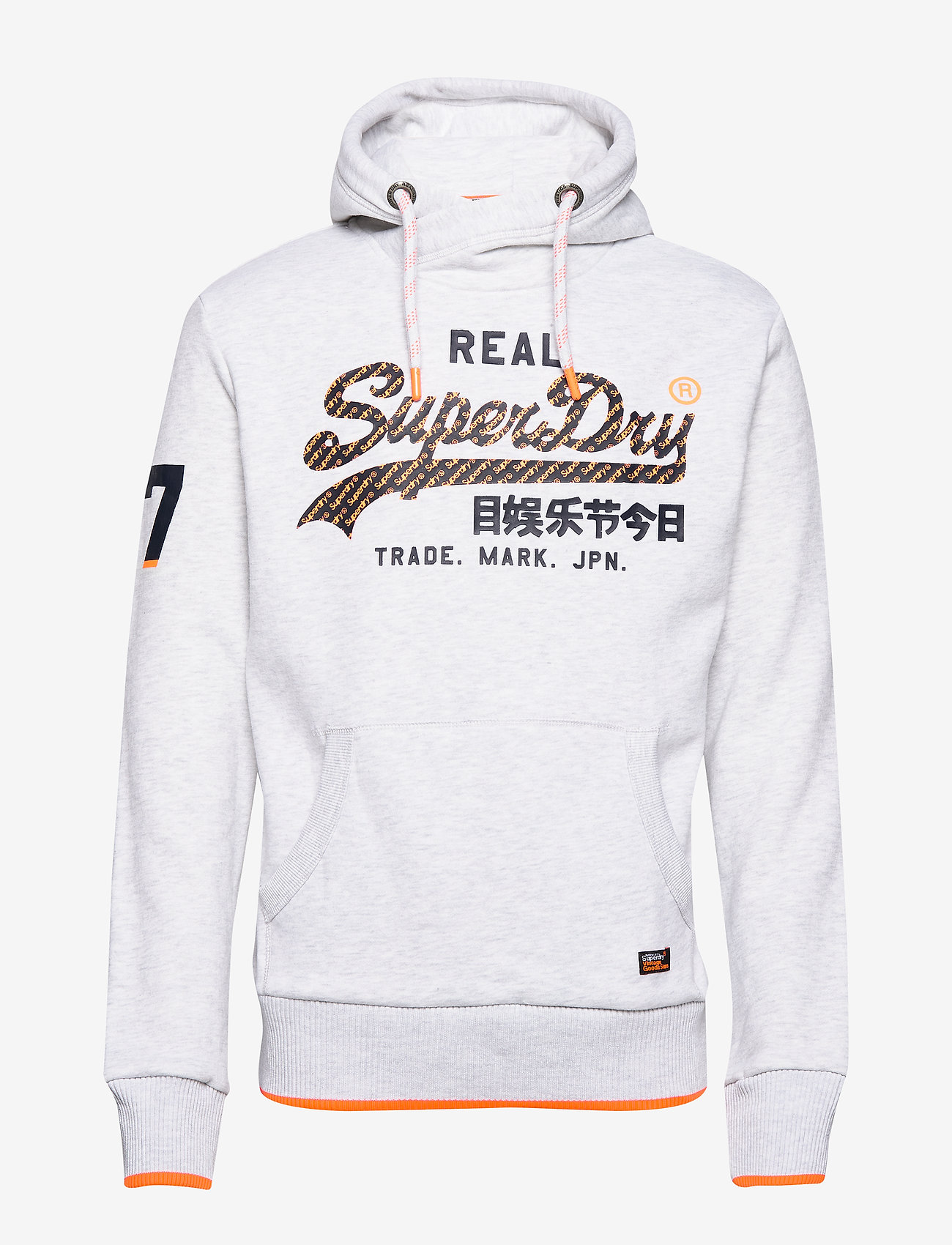 Vintage Logo Neon Tip Hood (Ice Marl) (59.99 €) Superdry Superdry Herren Sweatshirt Vintage Logo NEON Tip Hood