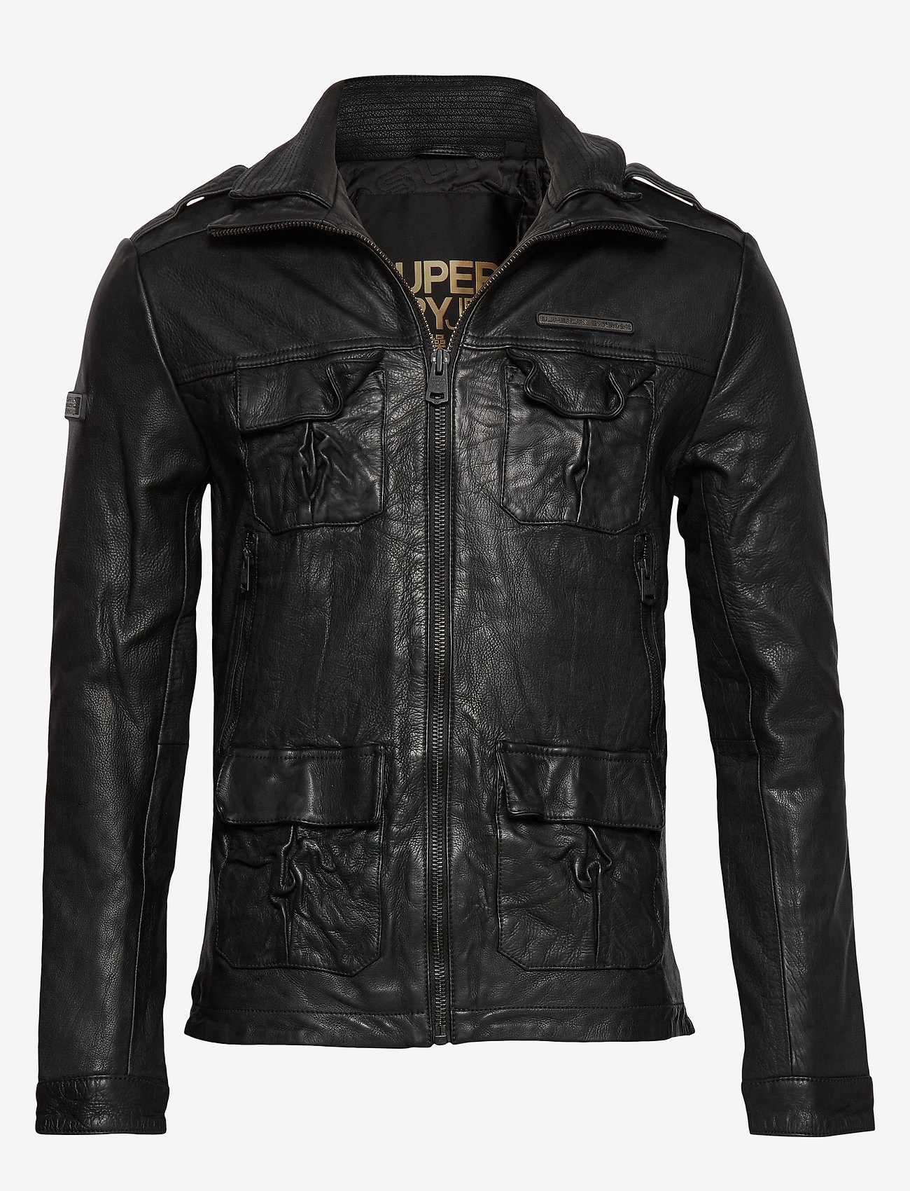 Icon Brad Leather Jacket (Black) (999.60 kr) Superdry