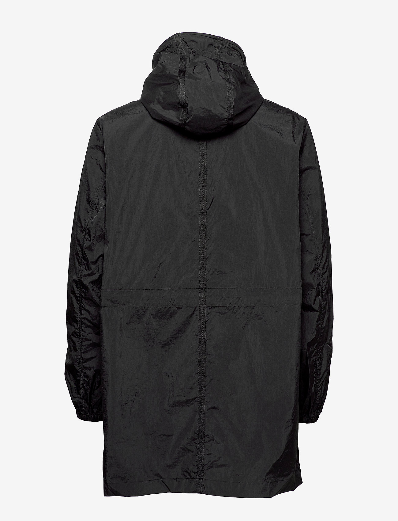 black lightweight parka