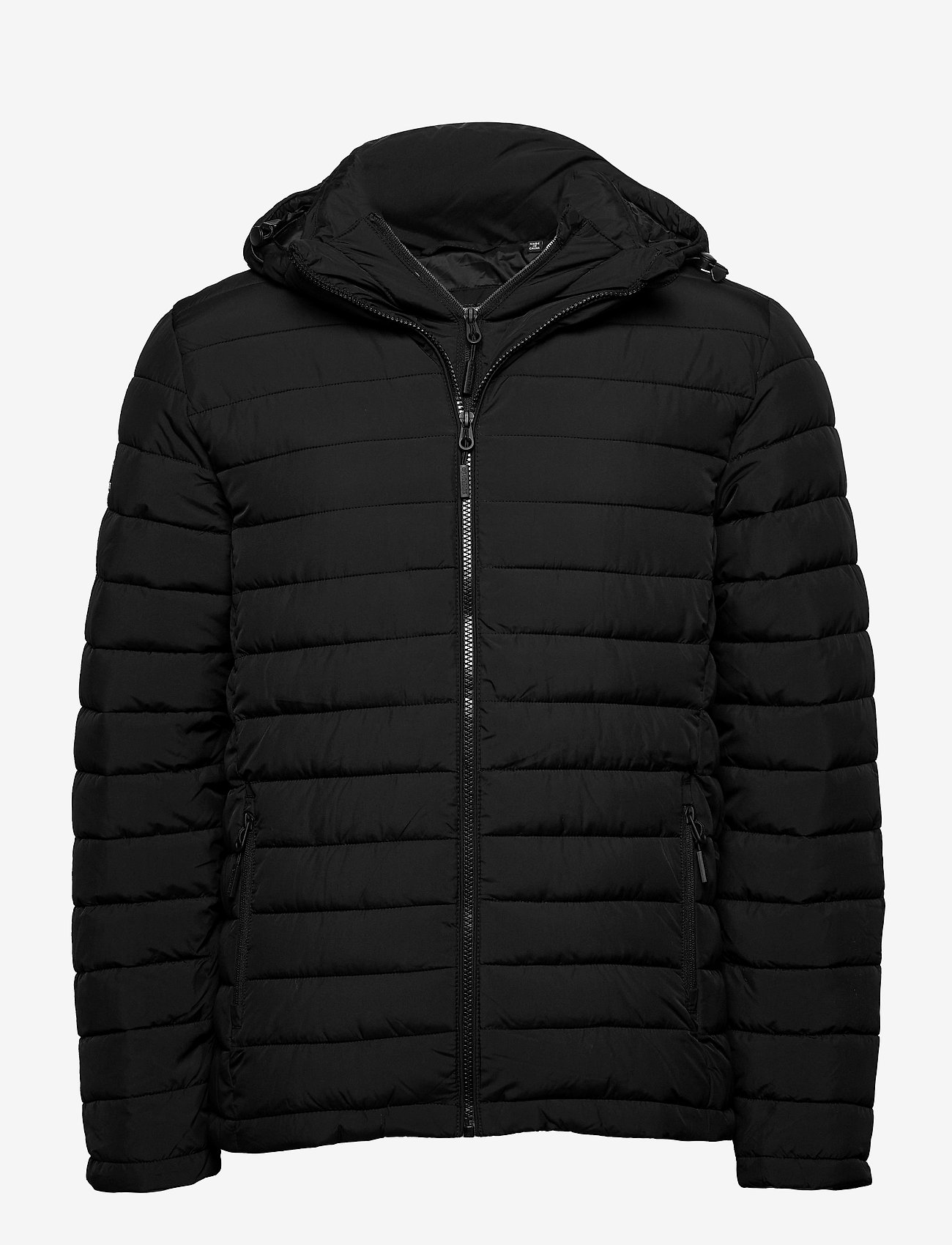 superdry black fuji hooded jacket