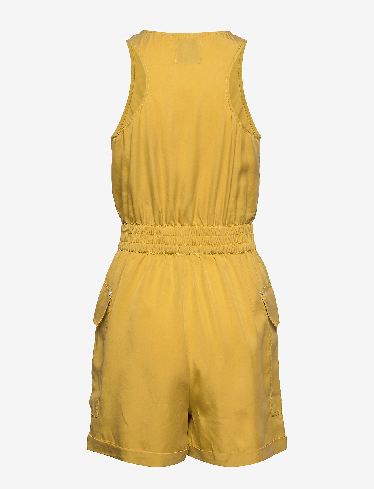 yellow halter jumpsuit
