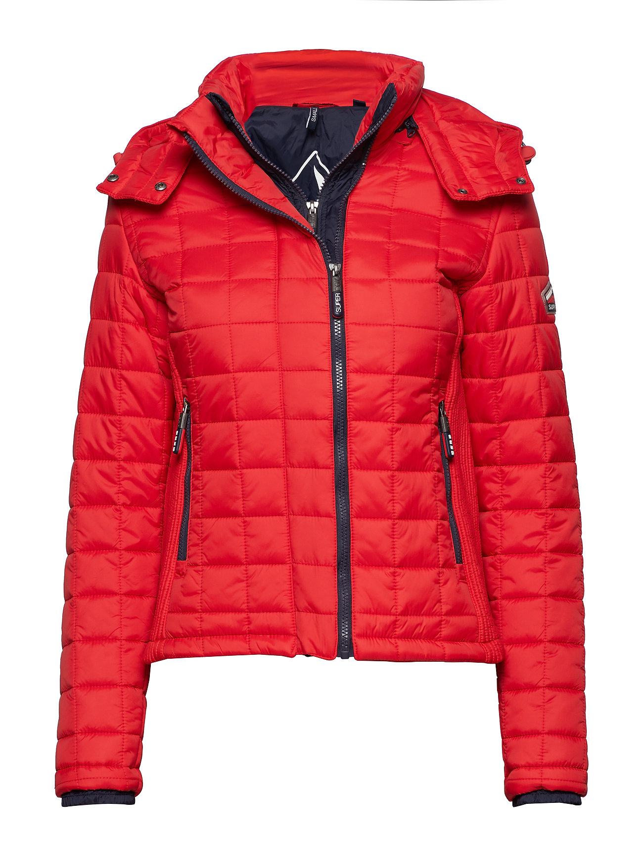 Hooded Box Quilt Fuji Jacket Doorgestikte Jas Rood Superdry superdry kopen in de aanbieding