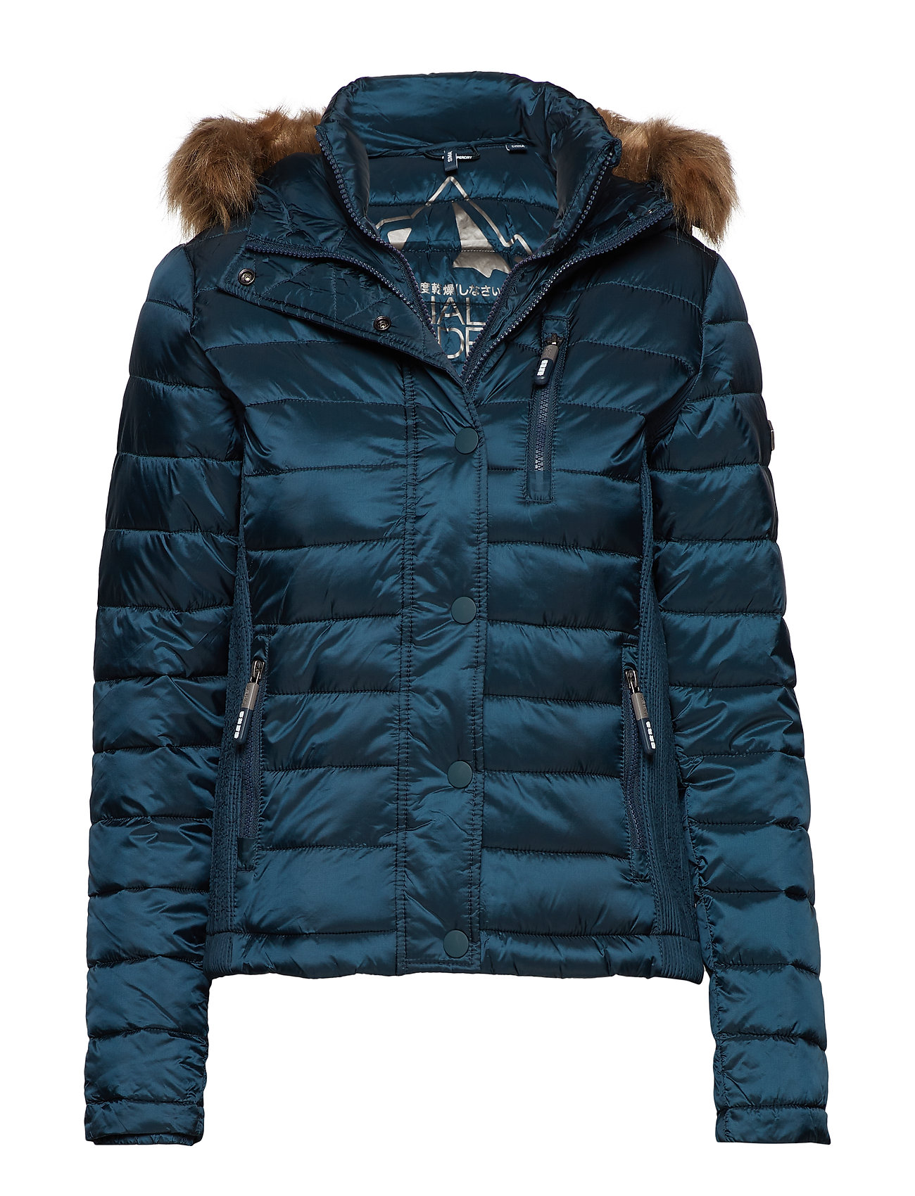 Luxe Fuji Double Zip Hood Gevoerd Jack Blauw Superdry superdry kopen in de aanbieding Luxe Fuji Double Zip Hood Gevoerd Jack Blauw Superdry superdry kopen in de aanbieding