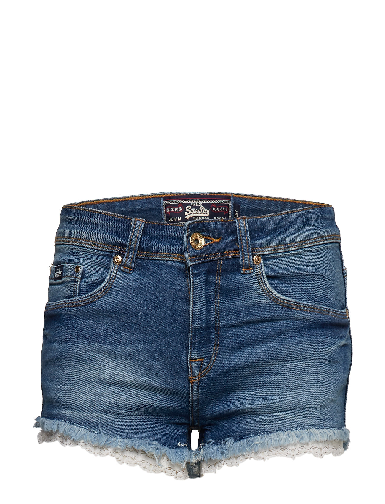 Superdry DENIM LACE HOT SHORT Shorts Superdry DENIM LACE HOT SHORT Shorts