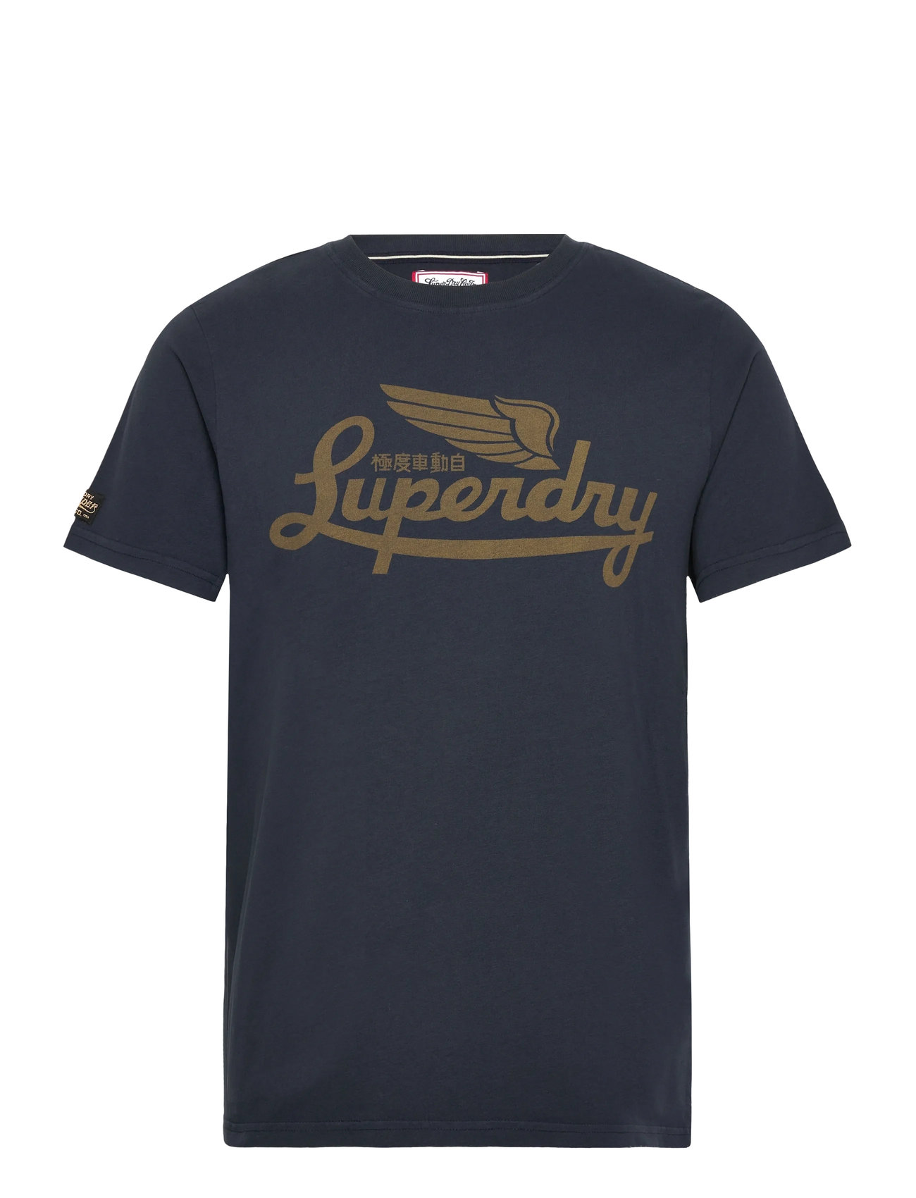 SUPERDRY Heritage Marke Relaxed Tee Navy - M - Herren