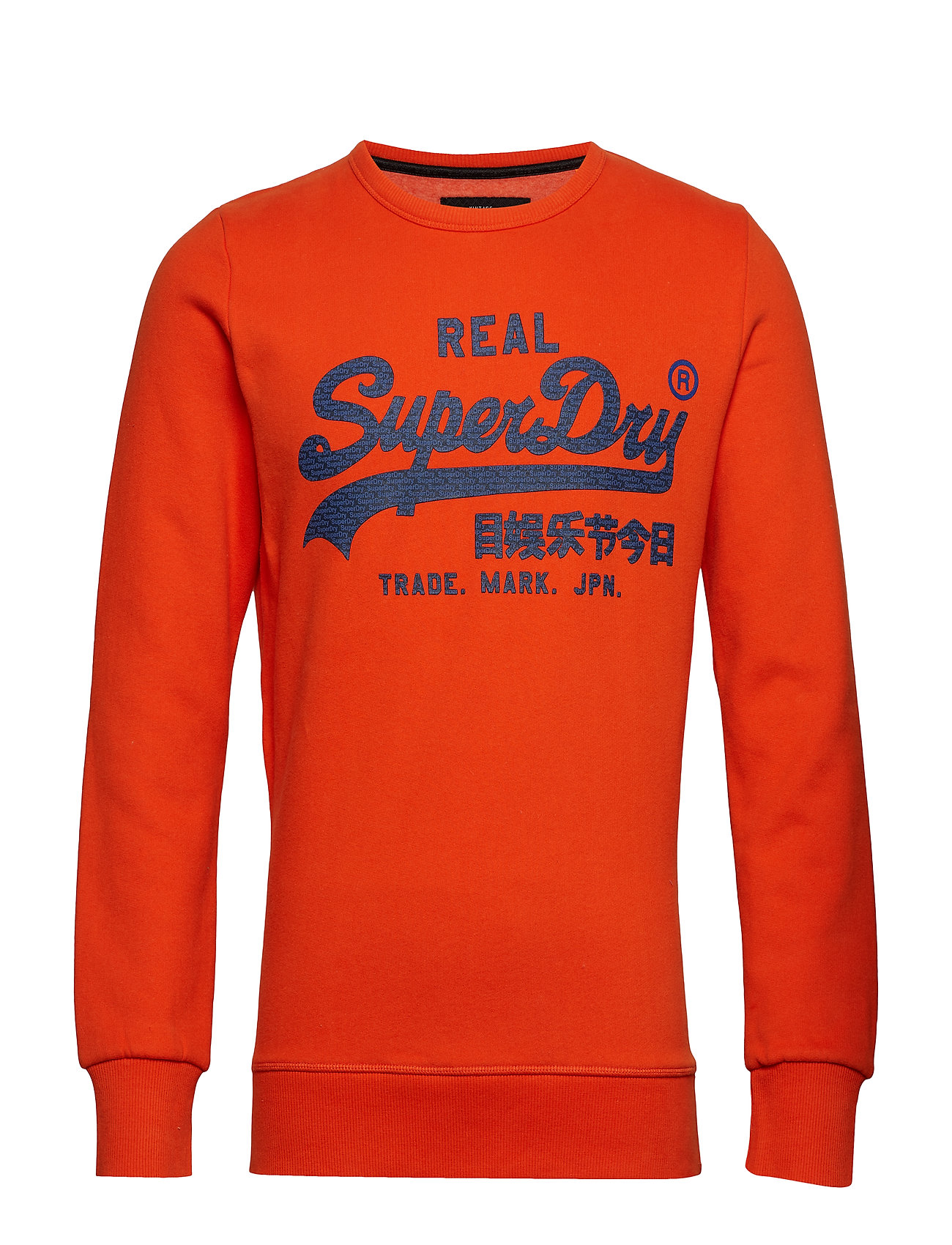 superdry vintage logo panel crew