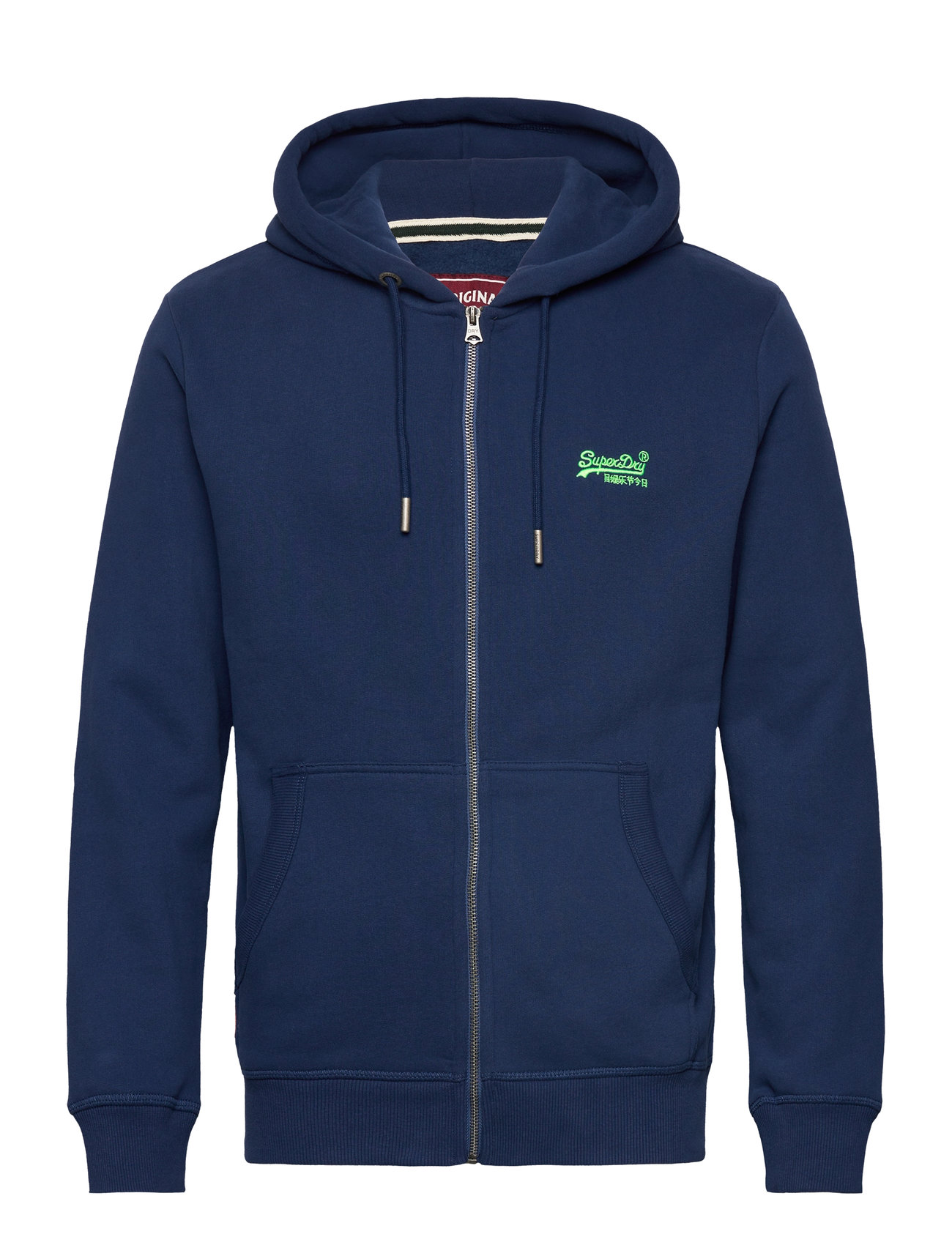 Essential Logo Zip Hoodie Navy Superdry