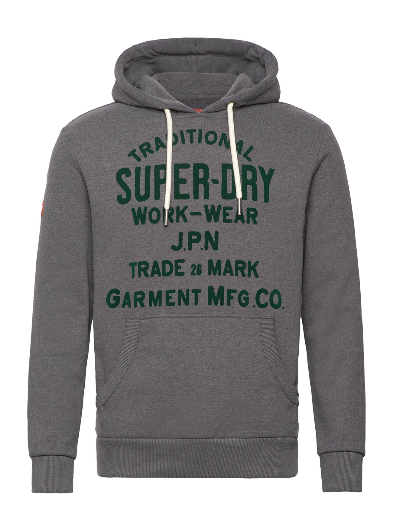 Workwear Flock Graphic Hoodie Grey Superdry