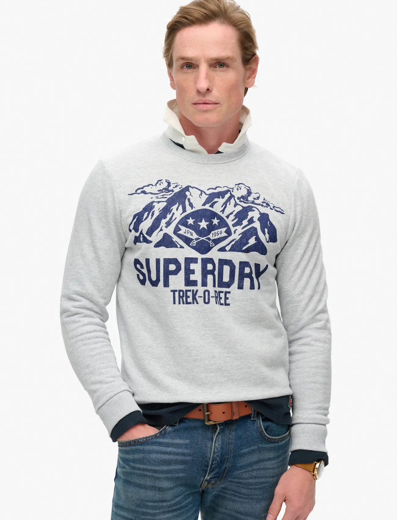 Superdry Lo-Fi Outdoors Graphic Crew, XL, Grey, Sweatshirts & Hættetrøjer > Sweatshirts, Herre