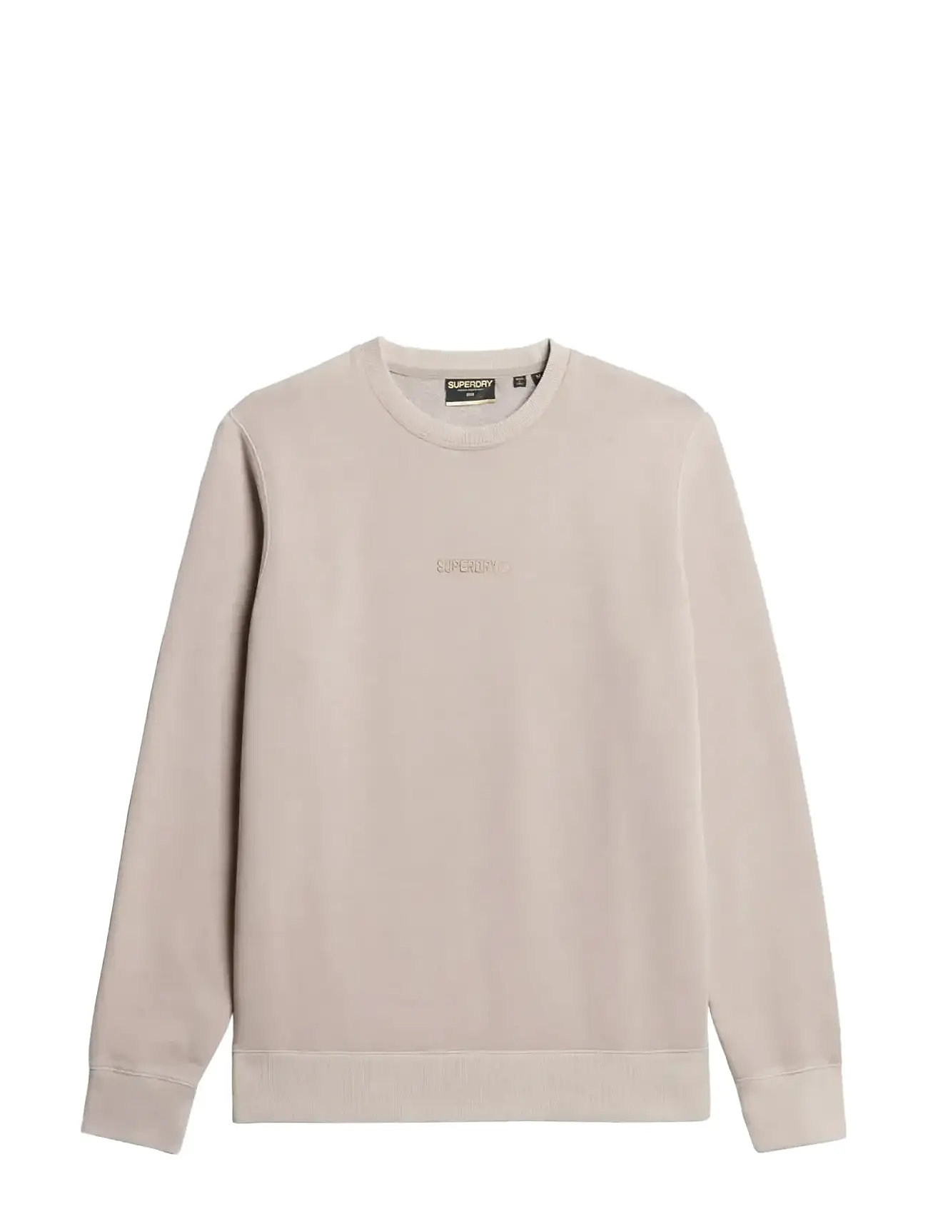 SUPERDRY Micro Logo Crew Beige - L - Herren