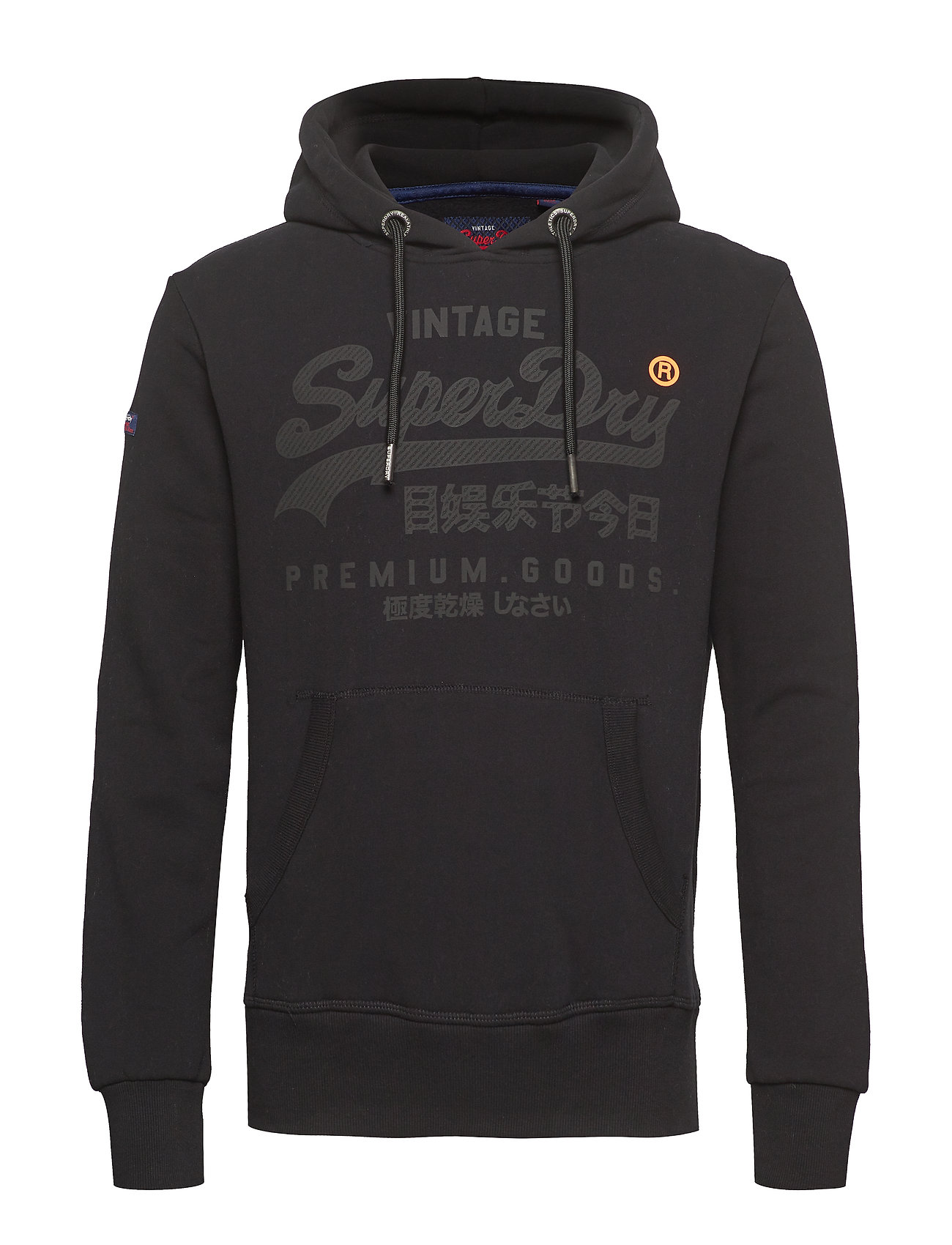 Premium Goods Tonal Hood Hoodie Trui Zwart Superdry superdry kopen in de aanbieding