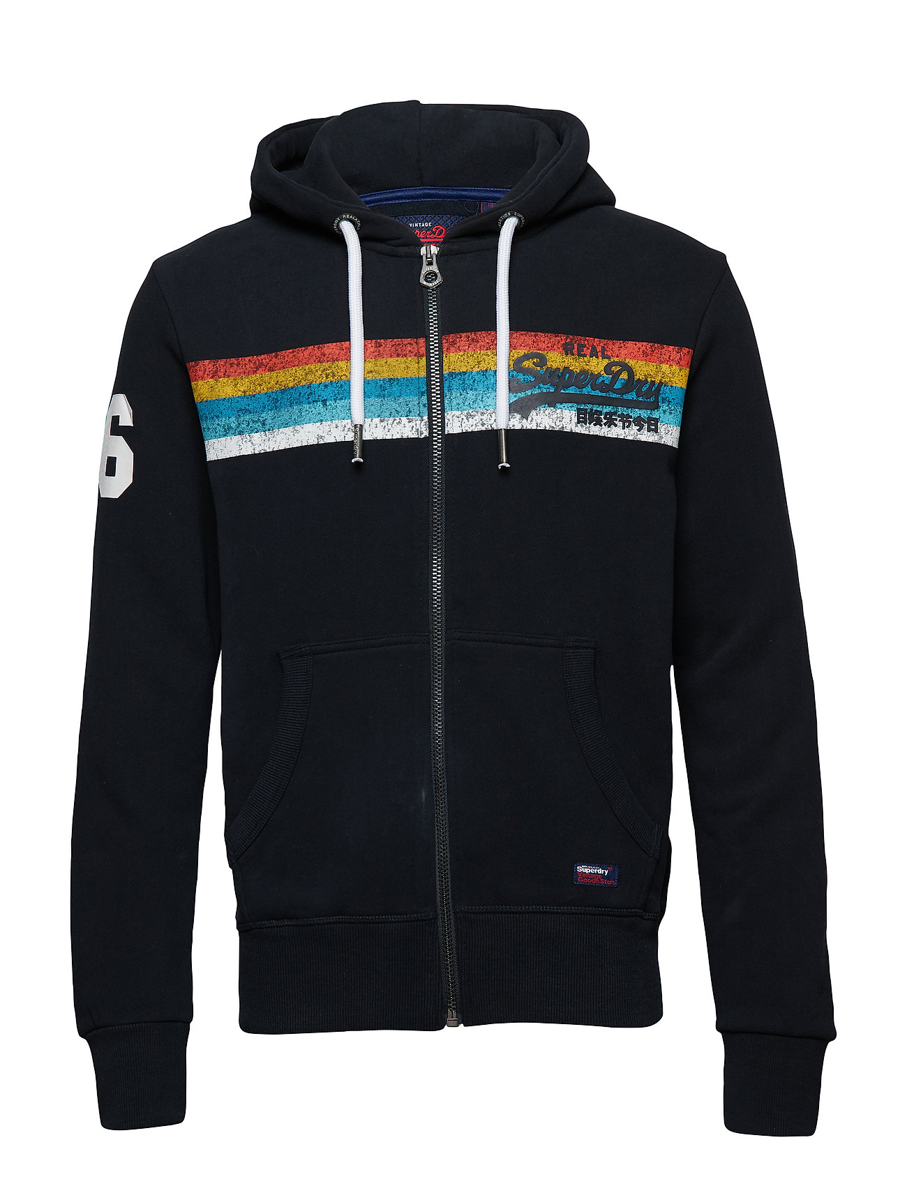 Vintage Logo Cali Ziphood Hoodie Trui Blauw Superdry superdry kopen in de aanbieding