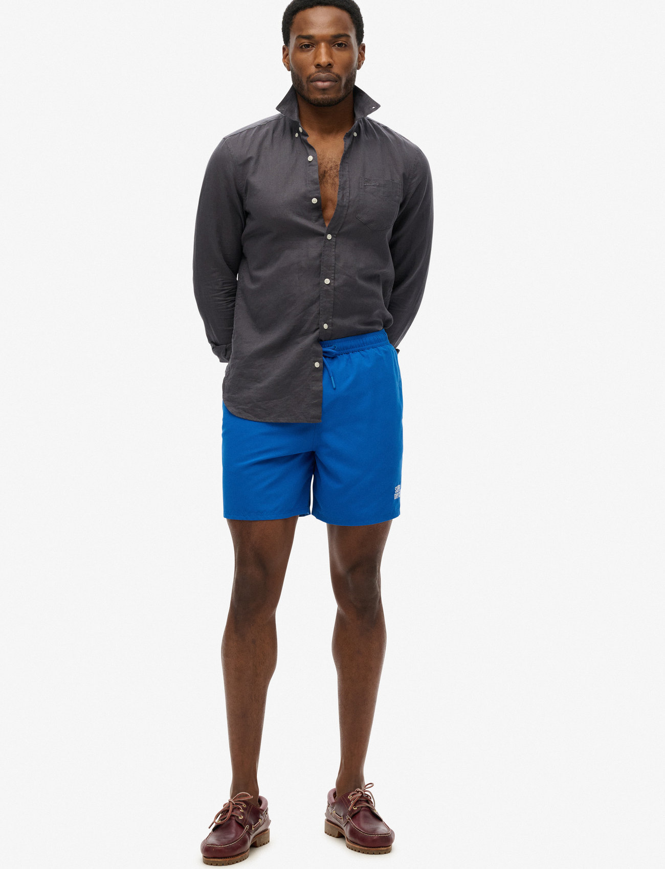 Superdry Essential 16 Swim Short, S, Blue, Badetøj > Shorts, Herre