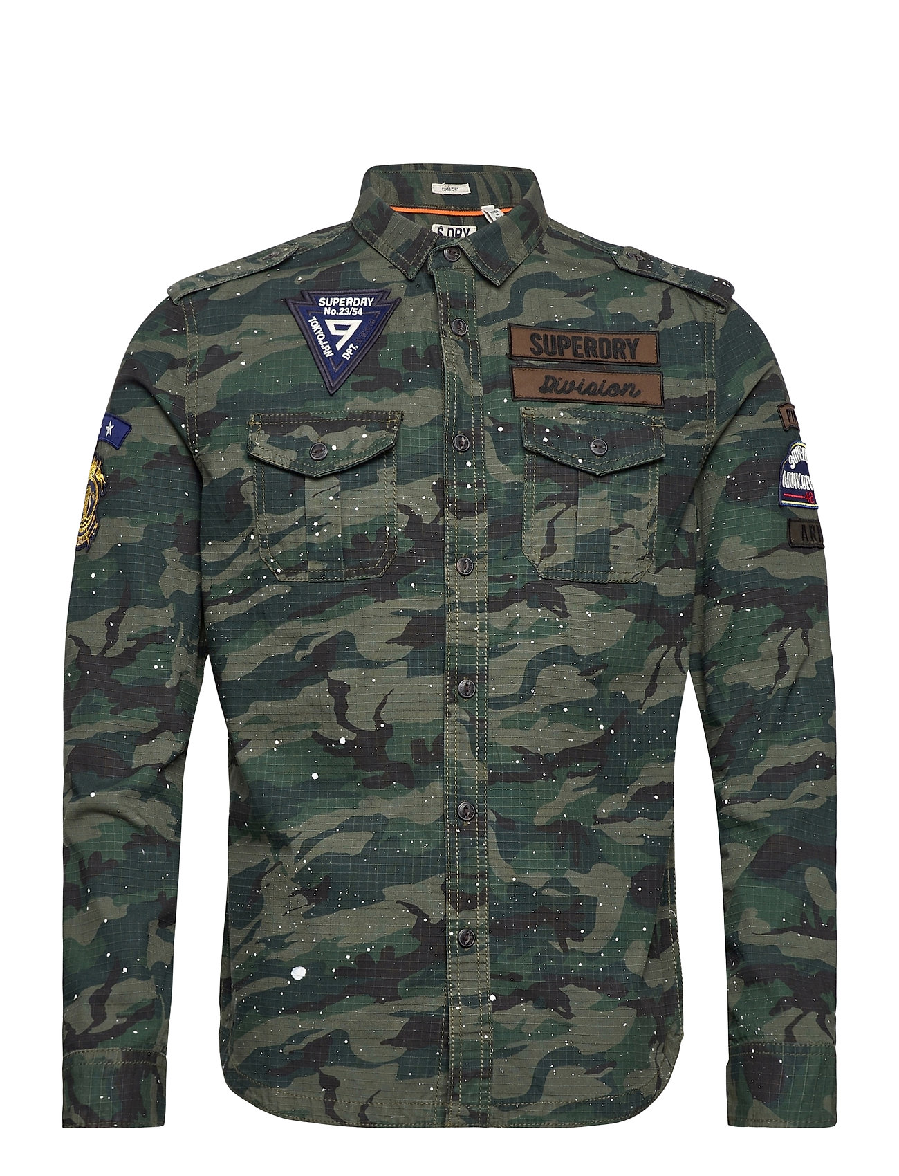 Army Tropics L/S Shirt Paita Rento Casual Vihreä Superdry