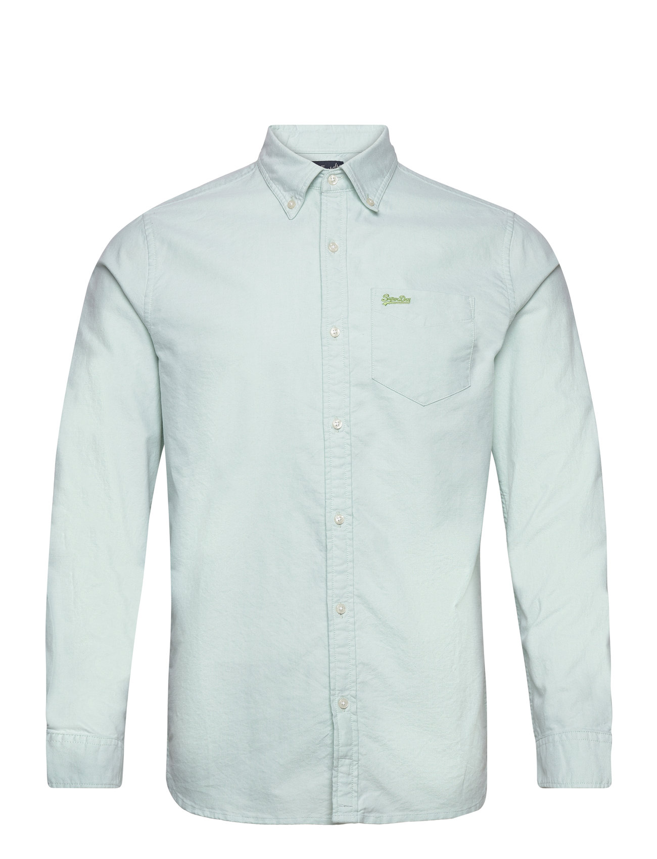 Cotton L/S Oxford Shirt Green Superdry