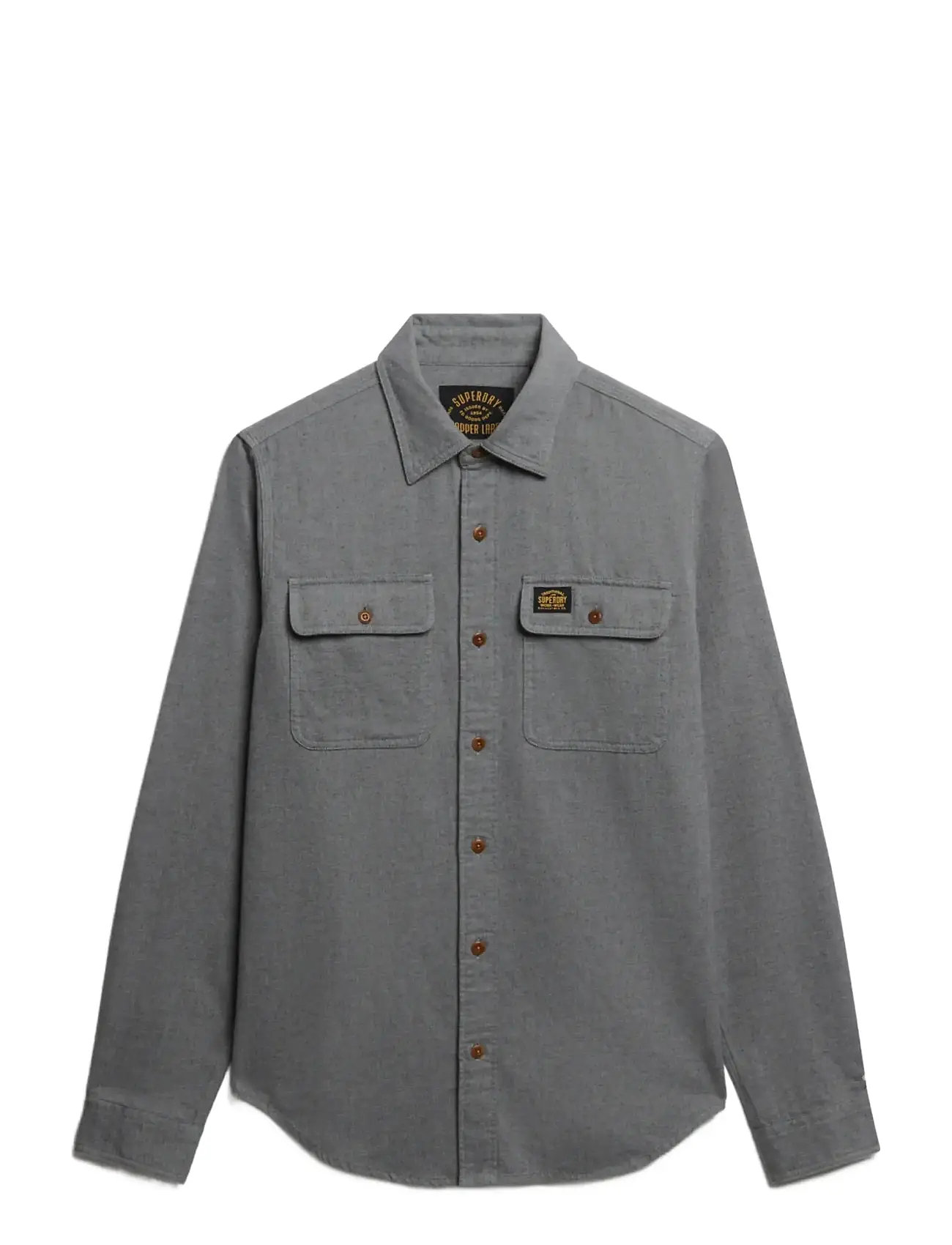 SUPERDRY Flannel Workwear Shirt Grau - XXXL - Herren