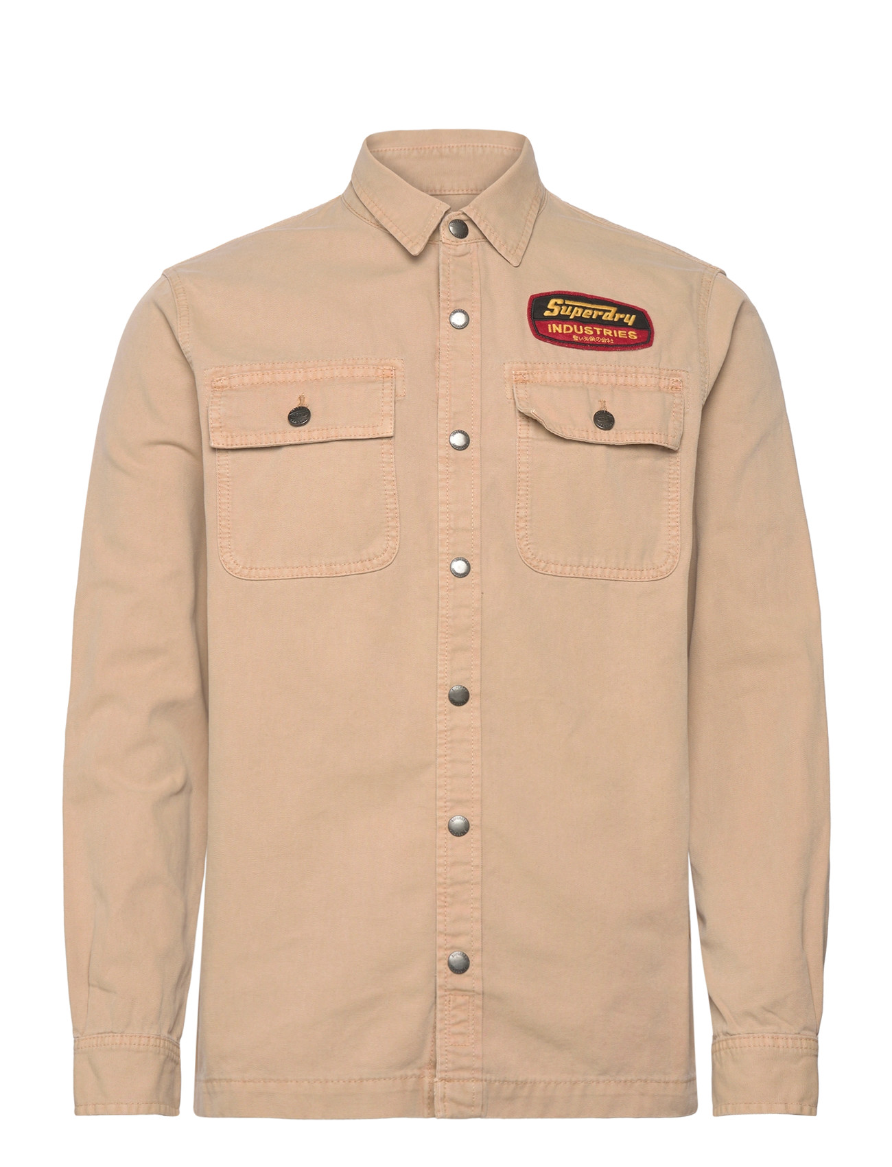 SUPERDRY Patched Canvas Overshirt Beige - S - Herren