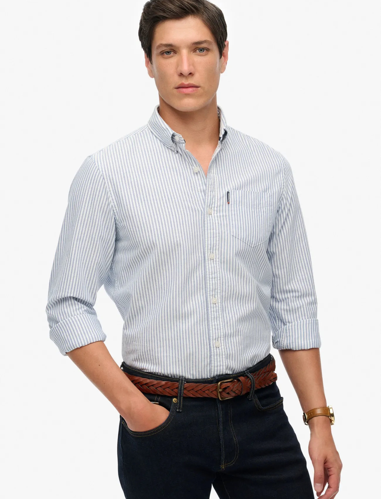 Superdry Essentials Oxford Shirt, 3XL, Blue, Shirts > Oxford Shirt, Herre