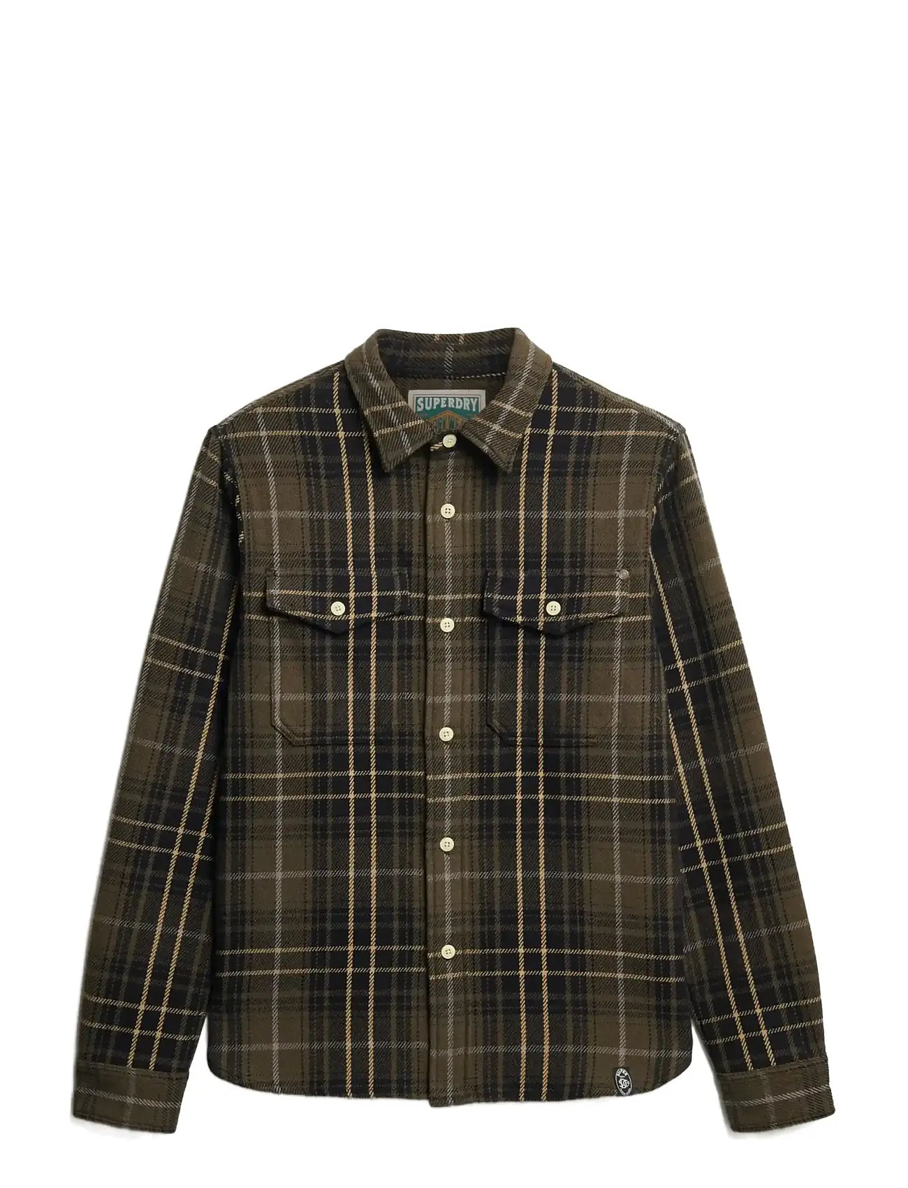 SUPERDRY Merchant Heavy Checked Shirt Braun - M - Herren