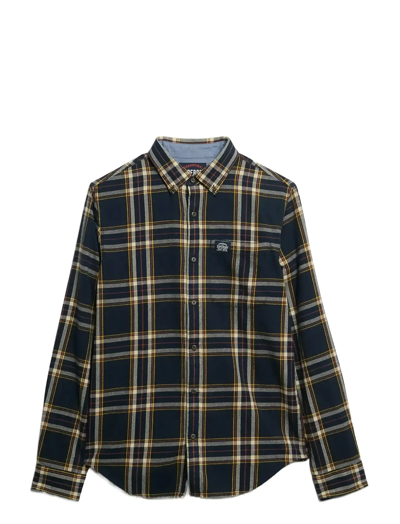 SUPERDRY L/S Baumwolle Lumberjack Shirt Navy - XXL - Herren