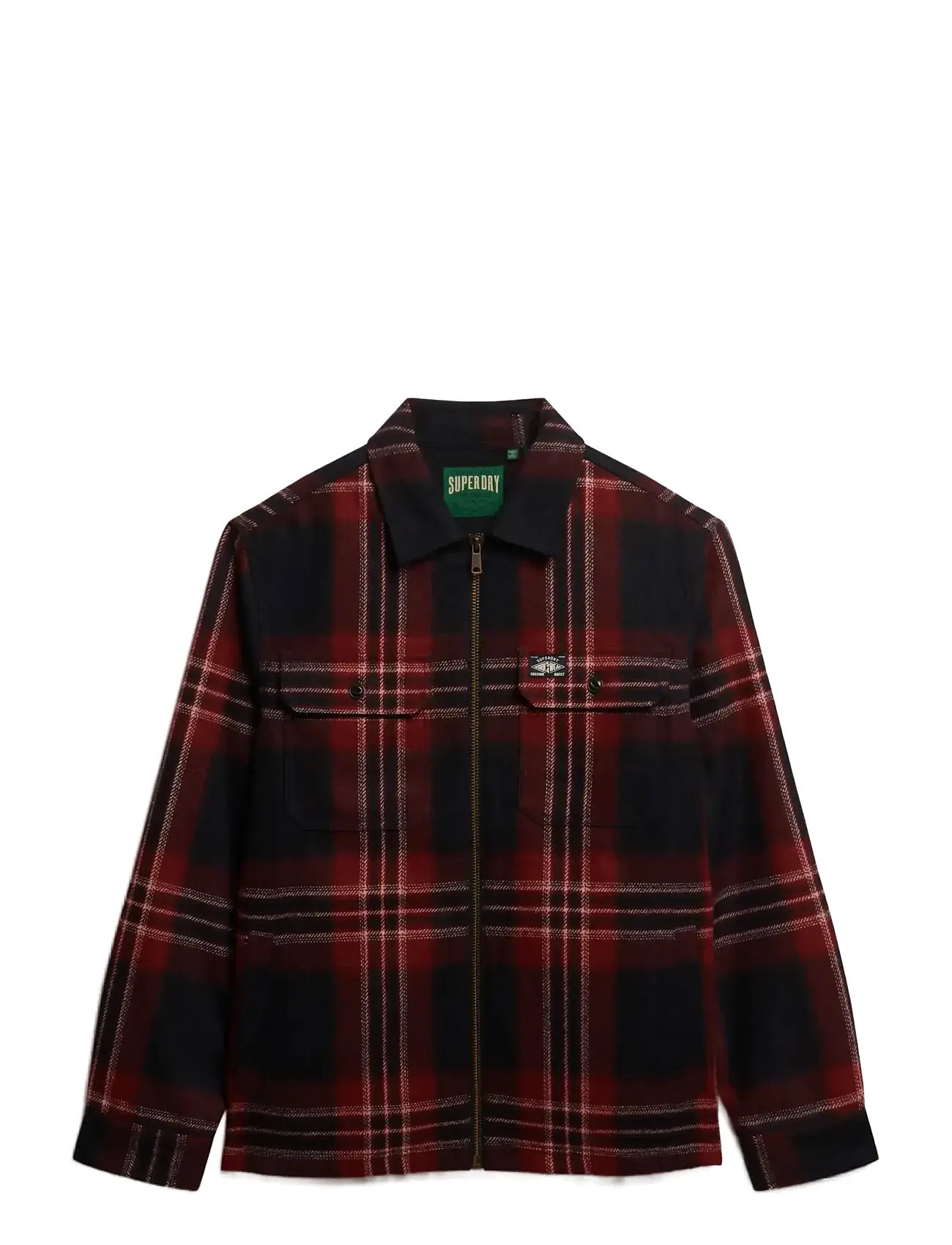 SUPERDRY Wolle Miller Zip Overshirt Rot - XXXL - Herren