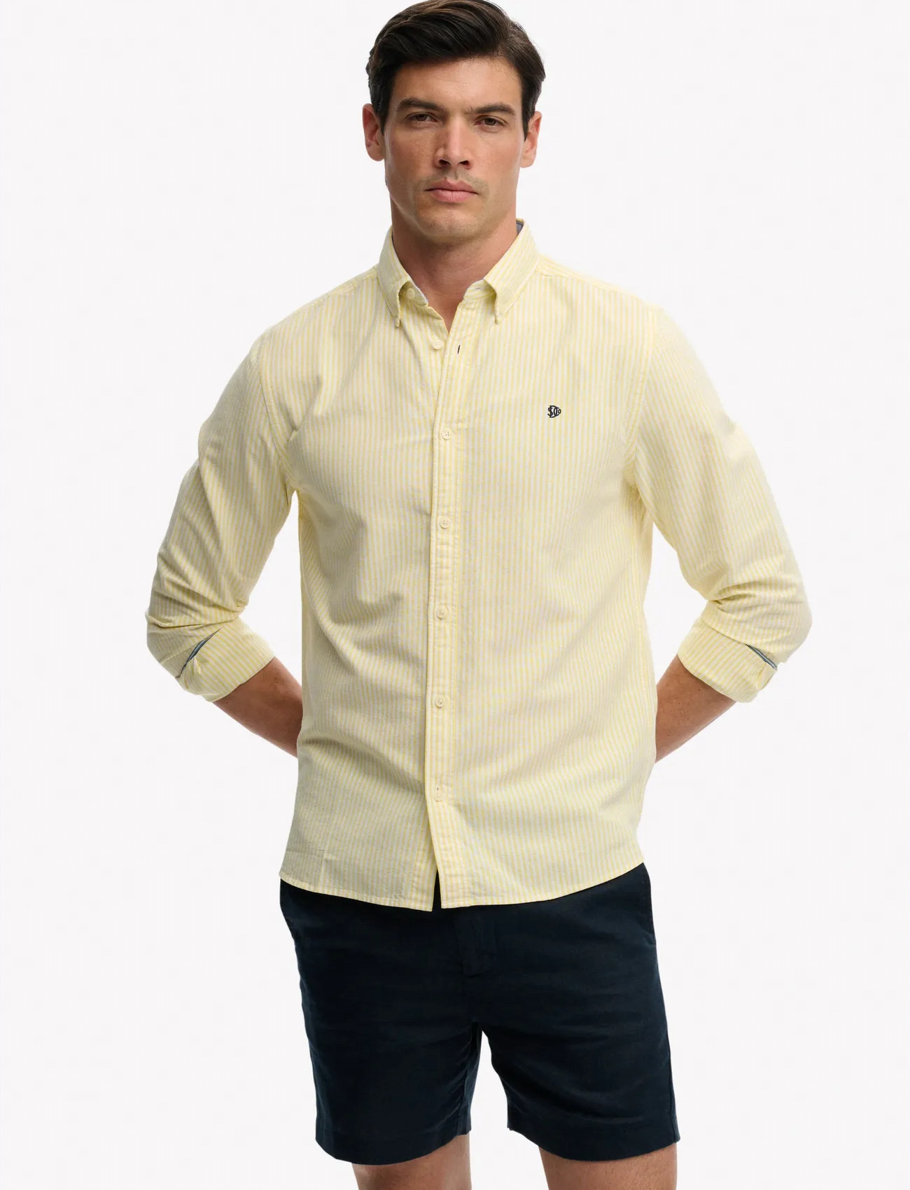 Superdry Preppy Oxford L/S Shirt, 3XL, Yellow, Shirts > Oxford Shirt, Herre